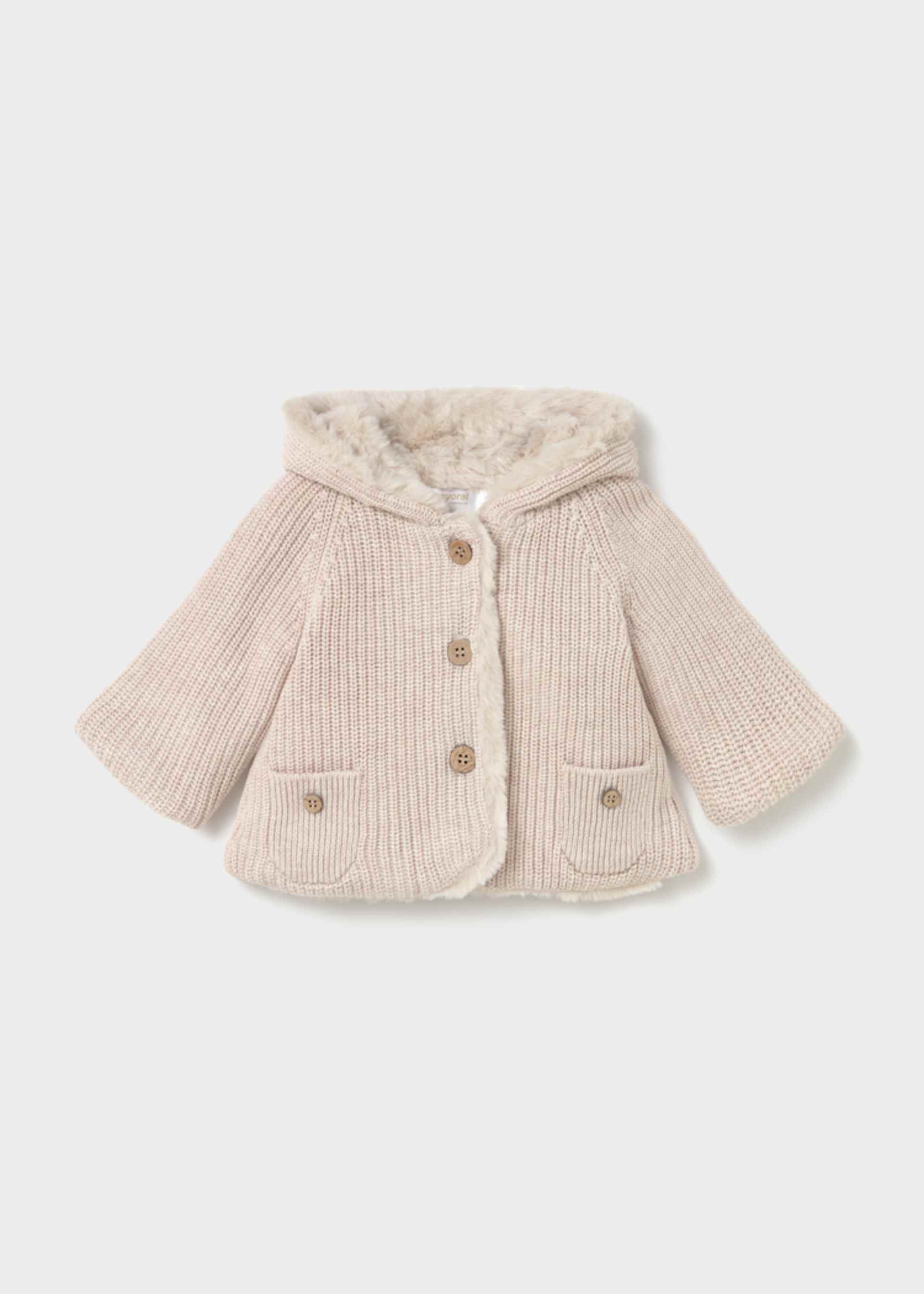 Cardigan à pompons nouveau-né Cardigan à pompons nouveau-né