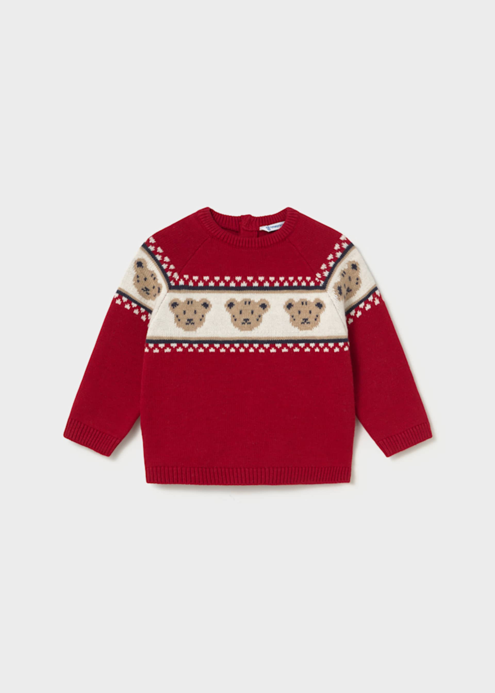 Baby Teddy Bear Jacquard Sweater