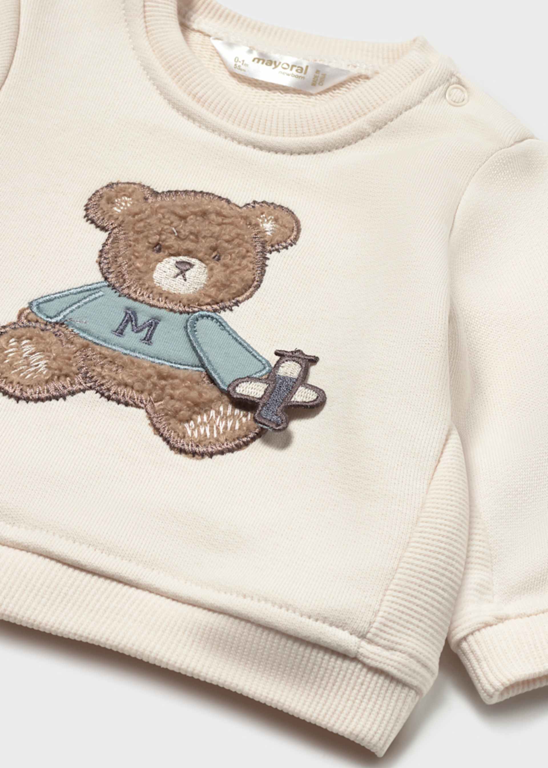 Newborn Boy Bear Sweatshirt Newborn Boy Bear Sweatshirt