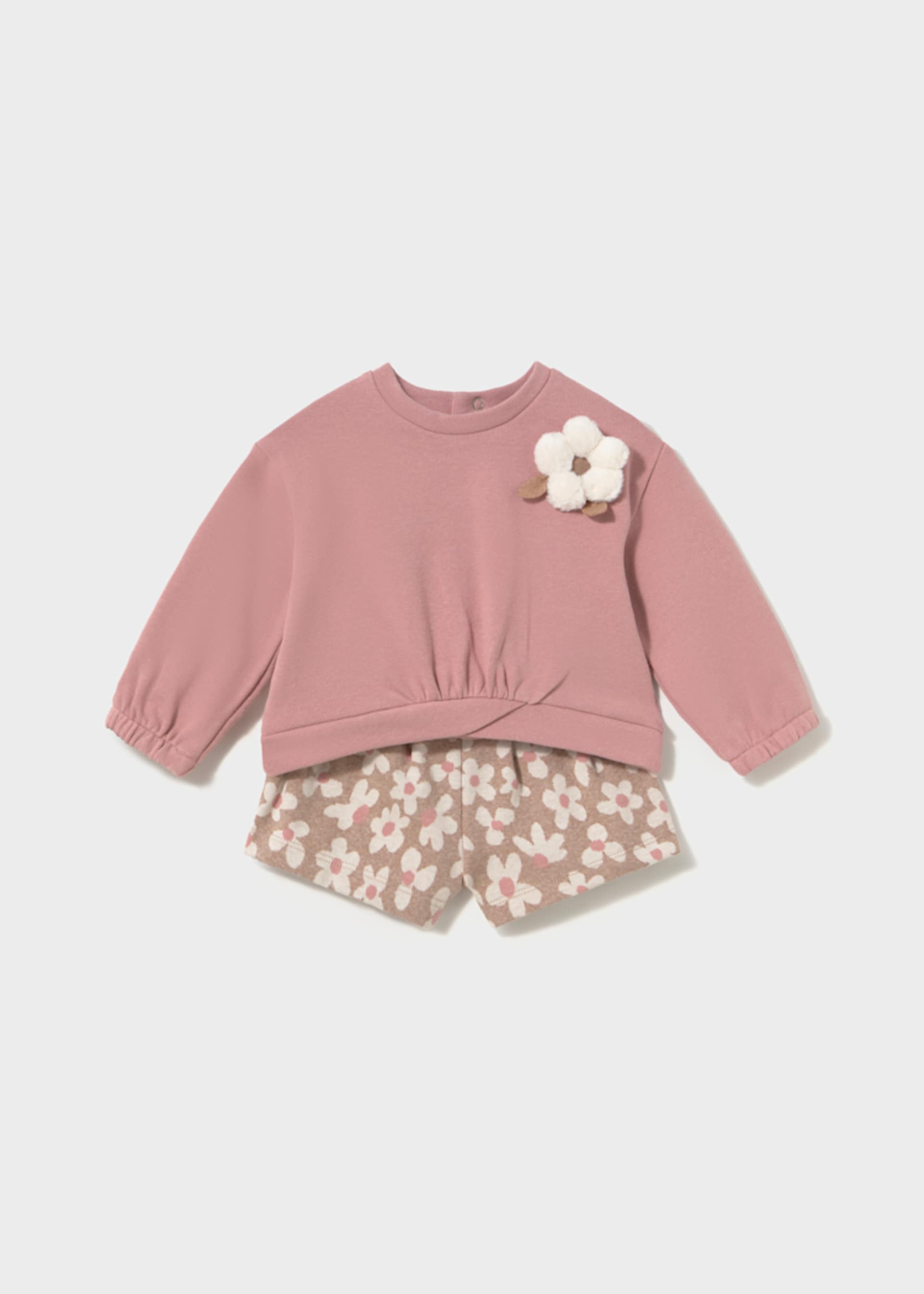 Conjunto short flores bebé