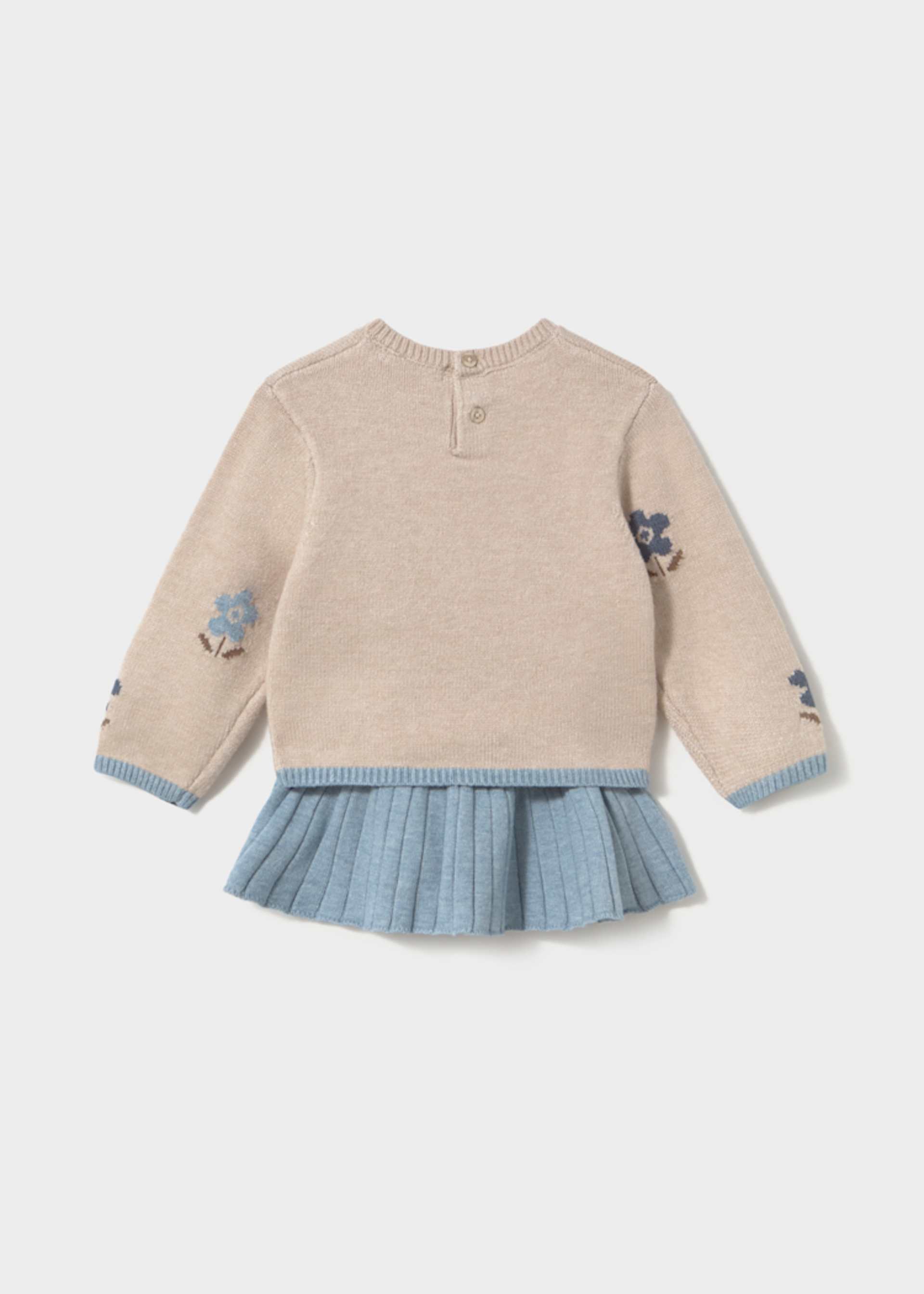 Conjunto falda y jersey intarsia bebé