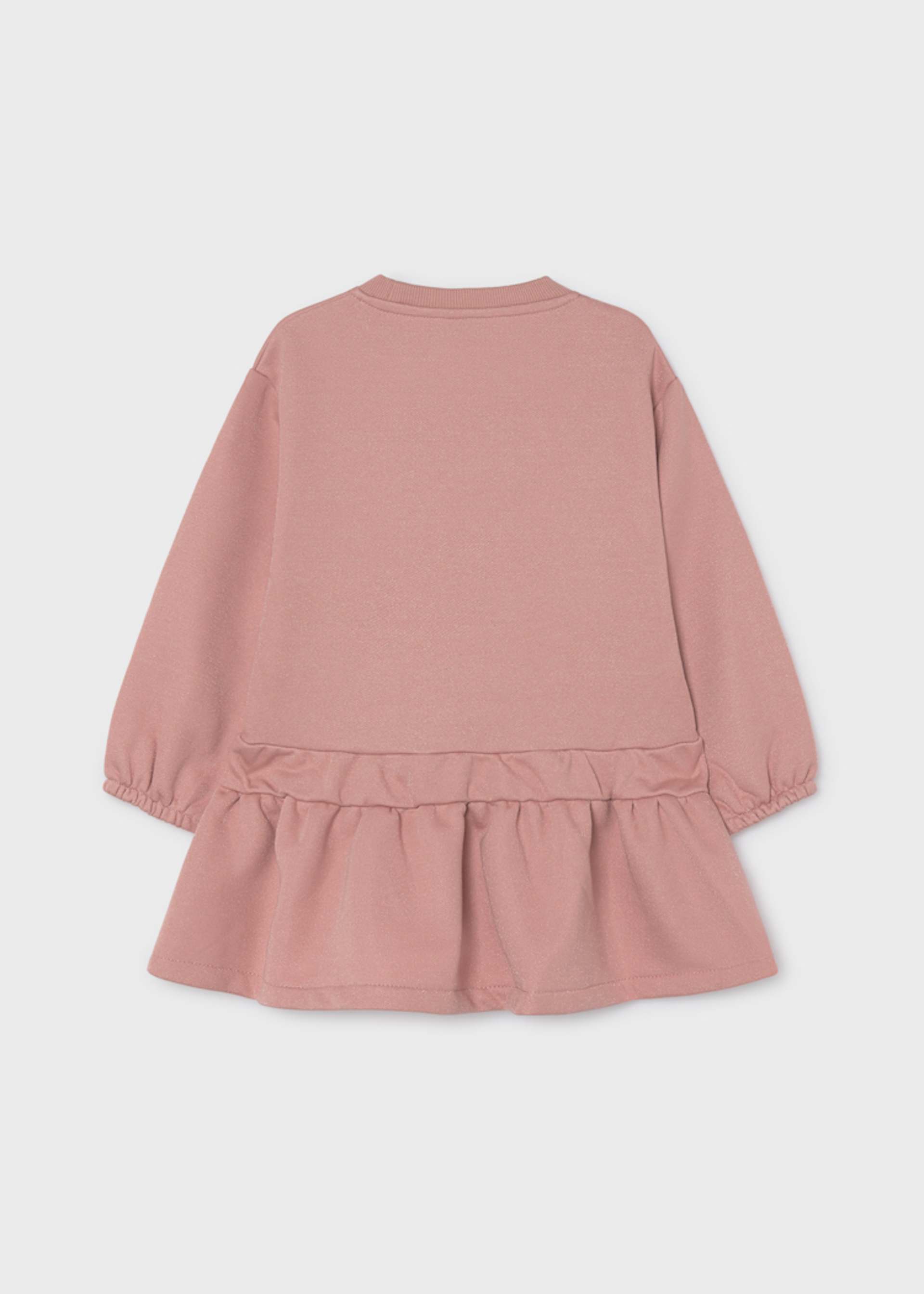 Vestido felpa corações menina