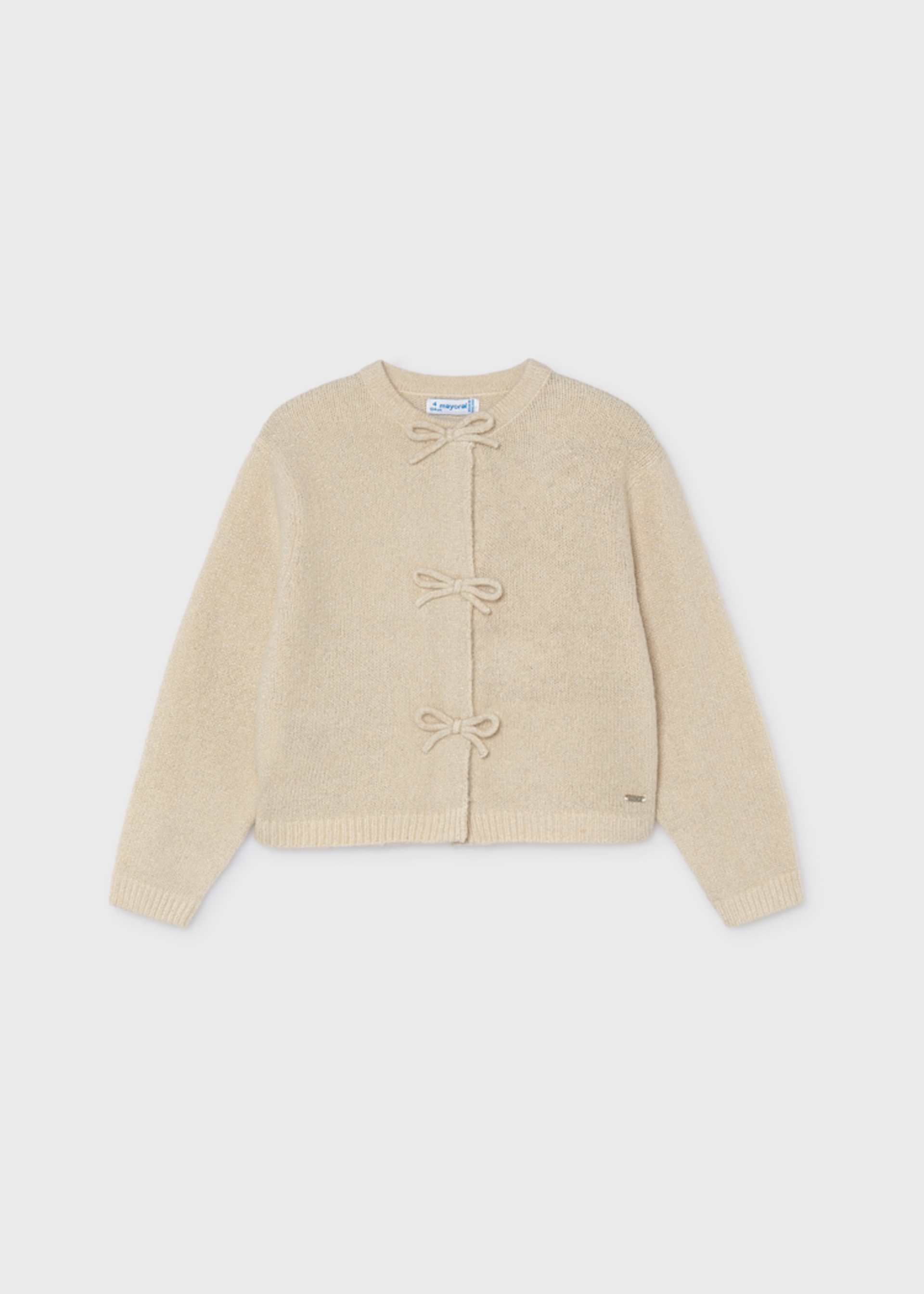 Girls' knitted cardigan with bows Girls' knitted cardigan with bows