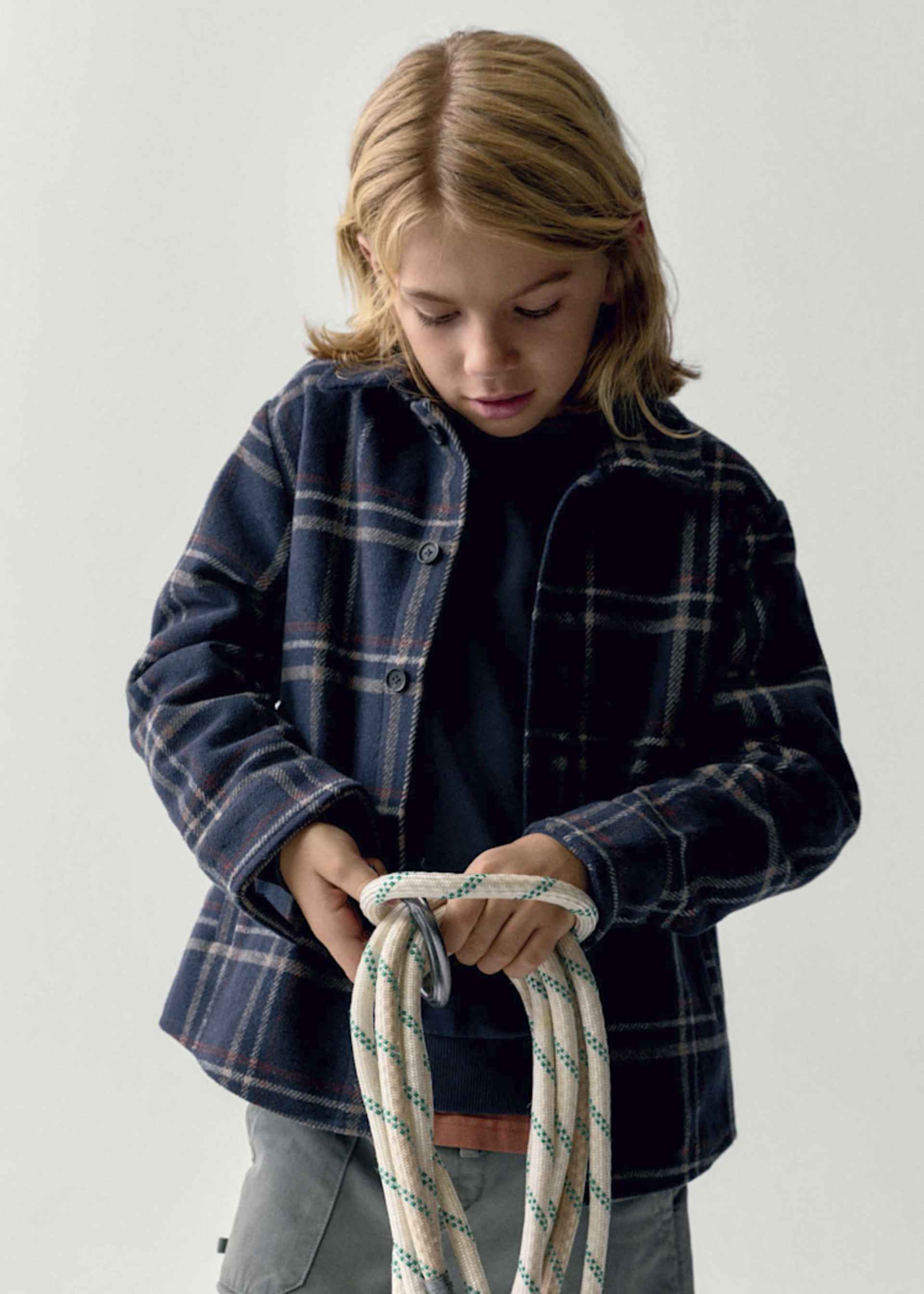 Boston Kids checked flannel overshirt