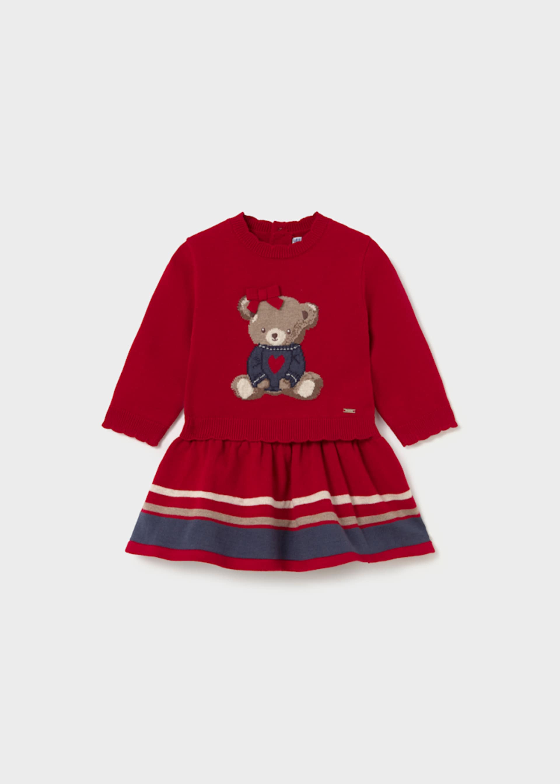 Vestido tricot oso bebé