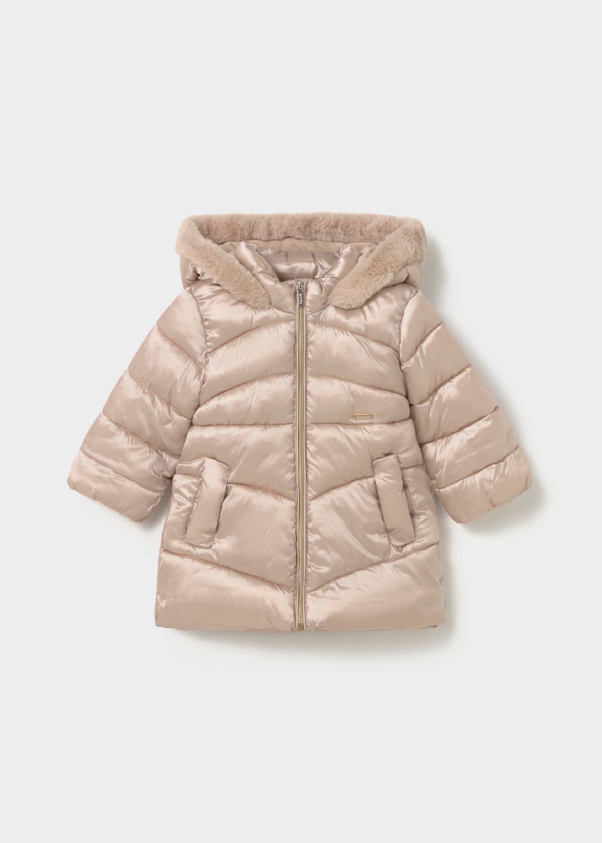 Long quilted baby jacket