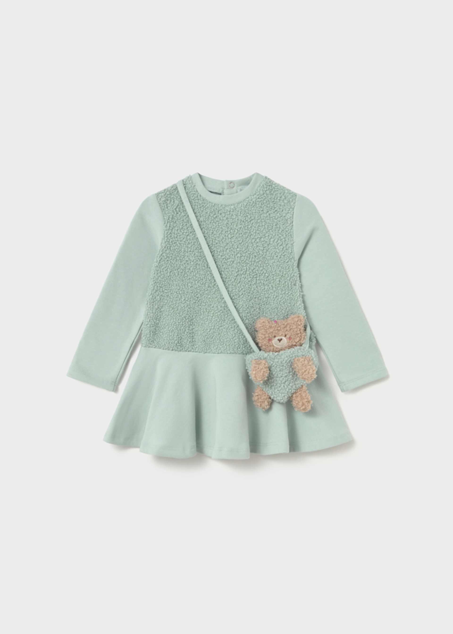 Vestito abbinato con borsa orsetto bimba Vestito abbinato con borsa orsetto bimba