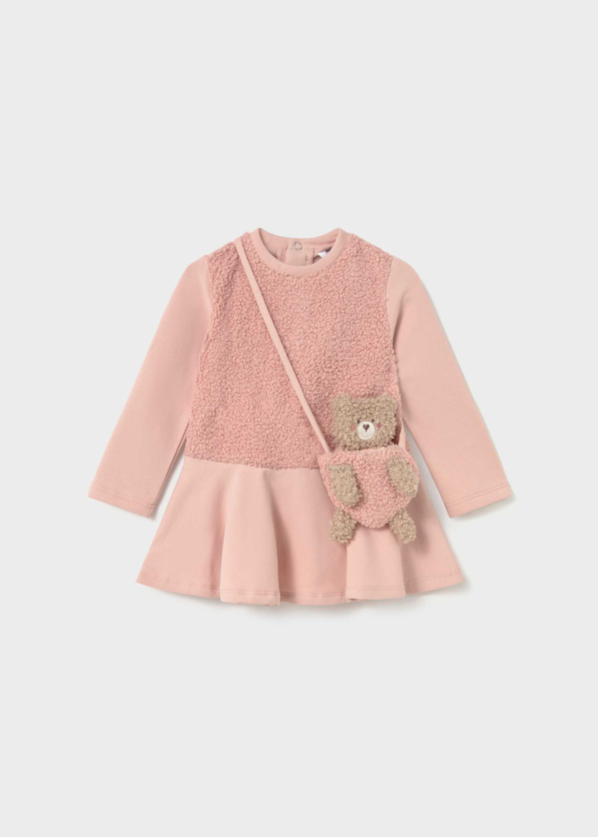 Kleid kombiniert mit Bärchentasche Baby