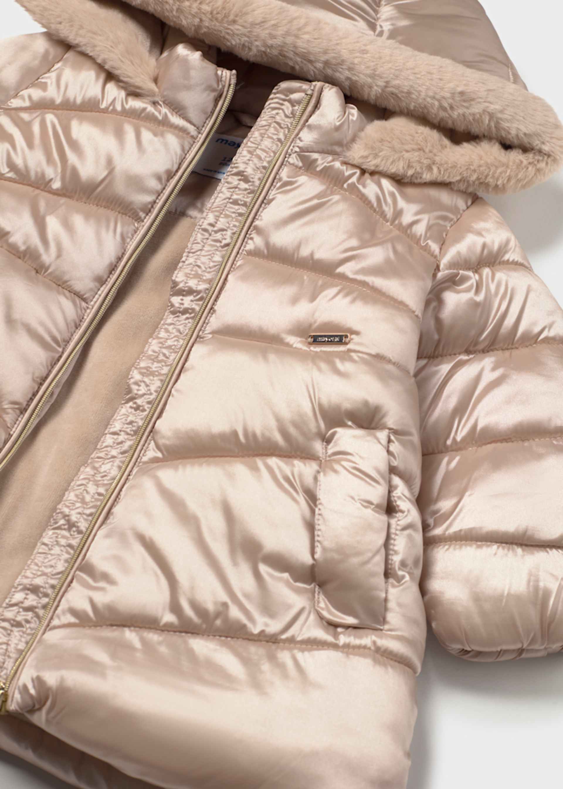 Long quilted baby jacket