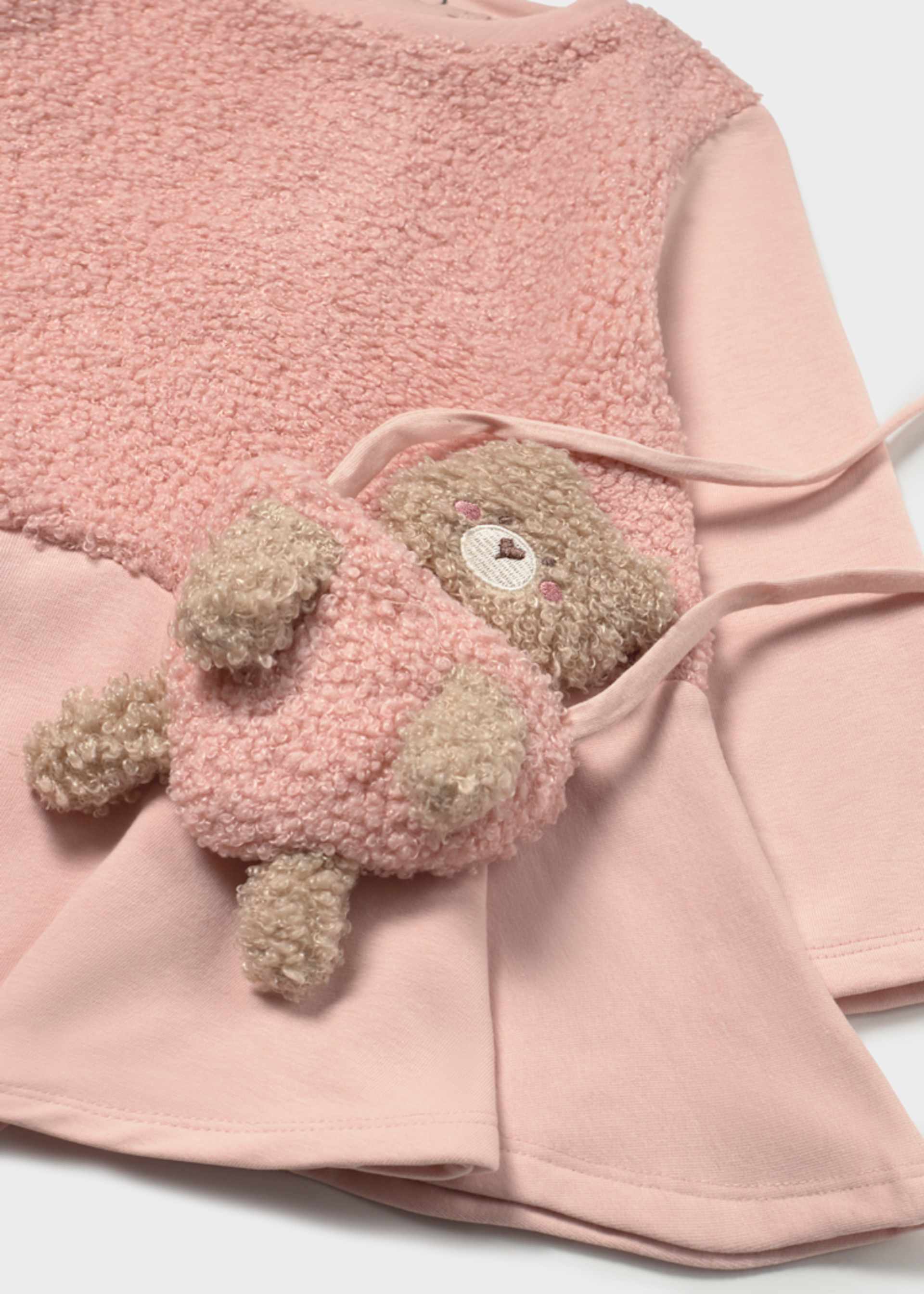 Kleid kombiniert mit Bärchentasche Baby