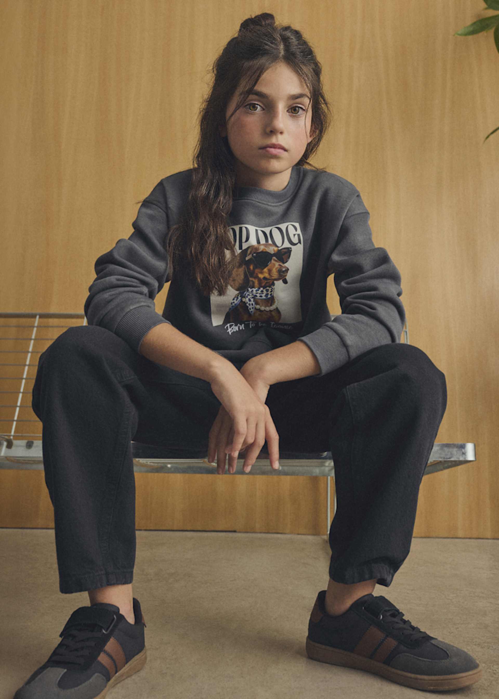 Sweatshirt Motivdruck Teenager Mädchen