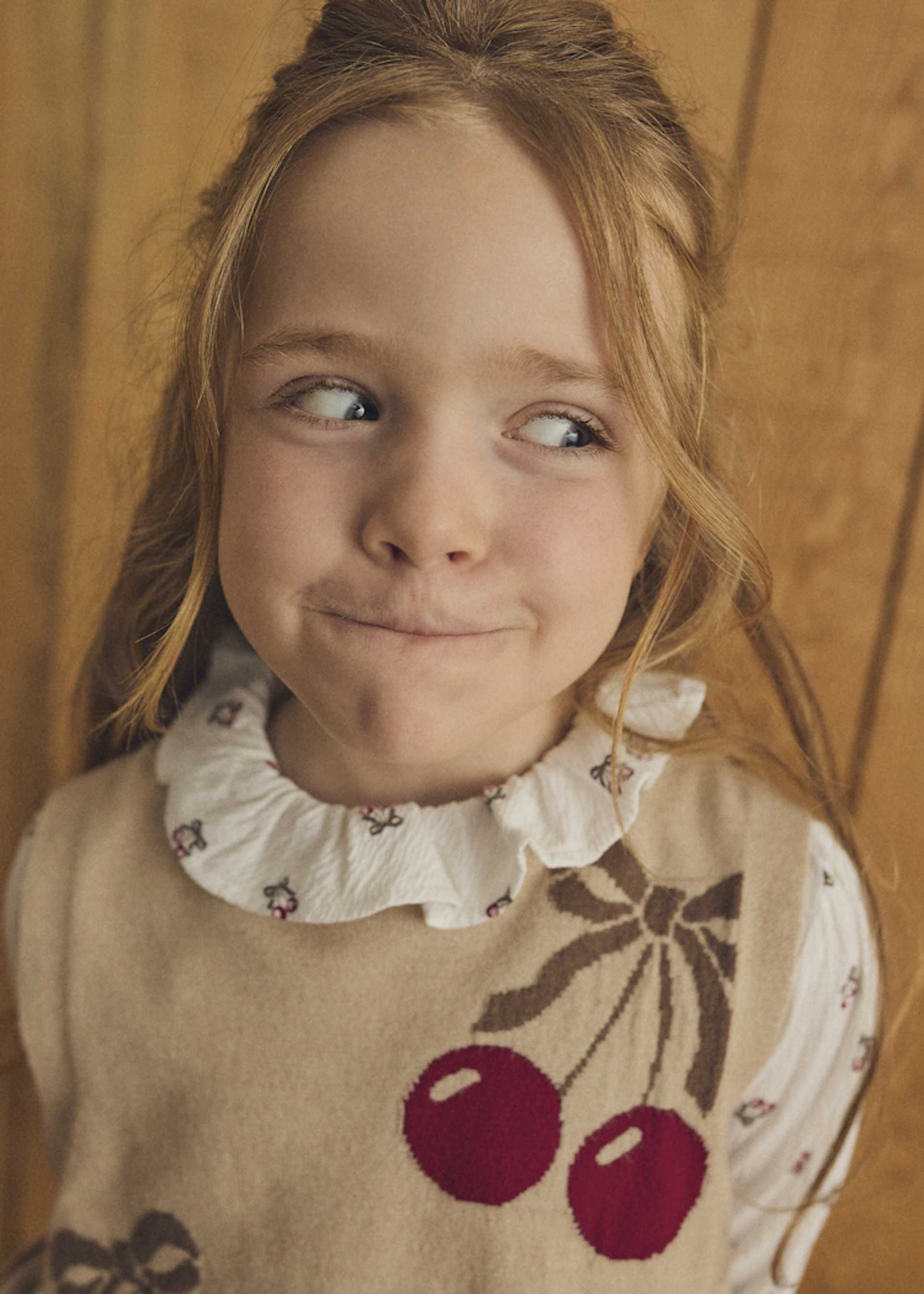 Ensemble gilet cerises 3 pièces fille