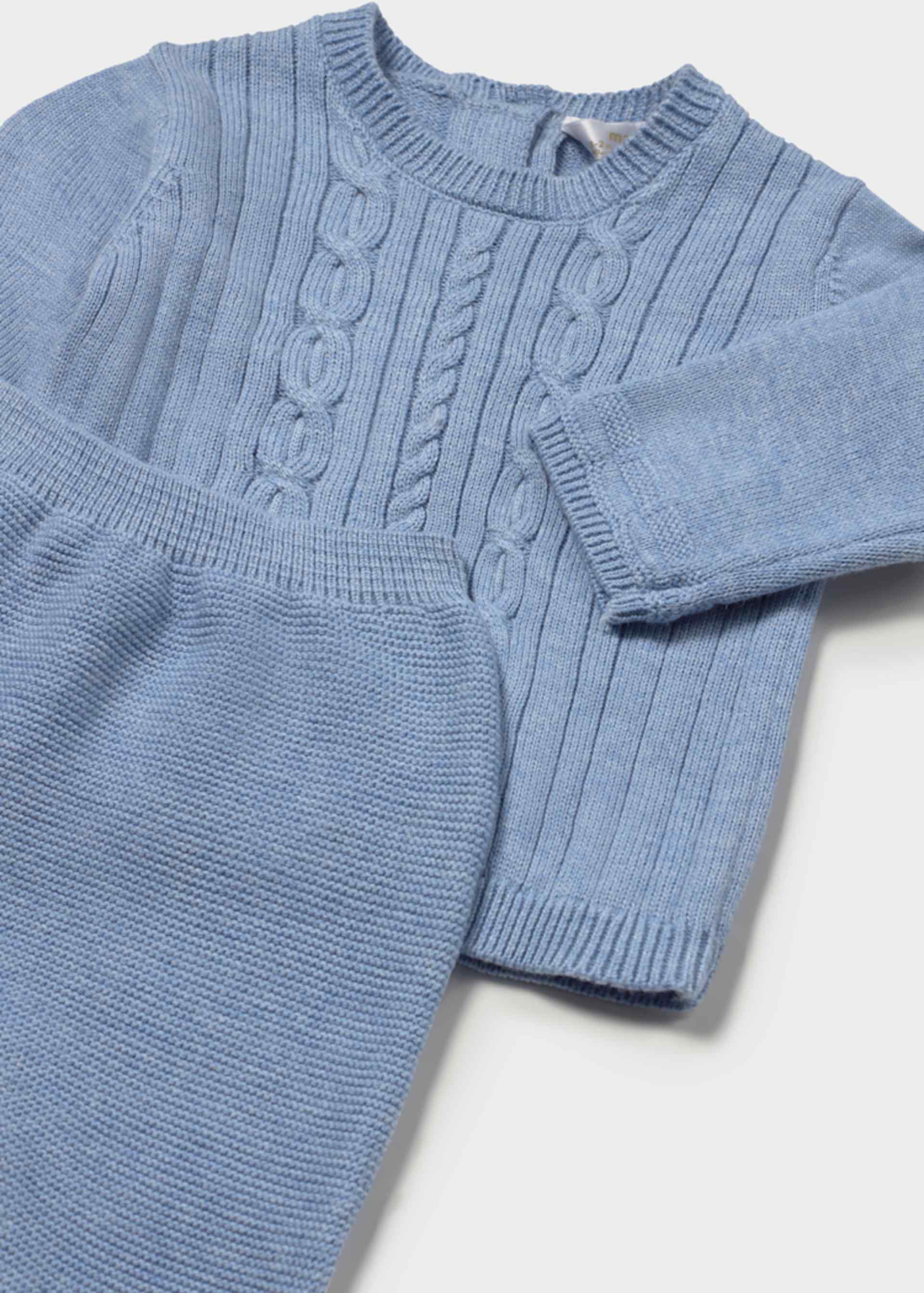 Conjunto 3 piezas tricot recién nacida Conjunto 3 piezas tricot recién nacida