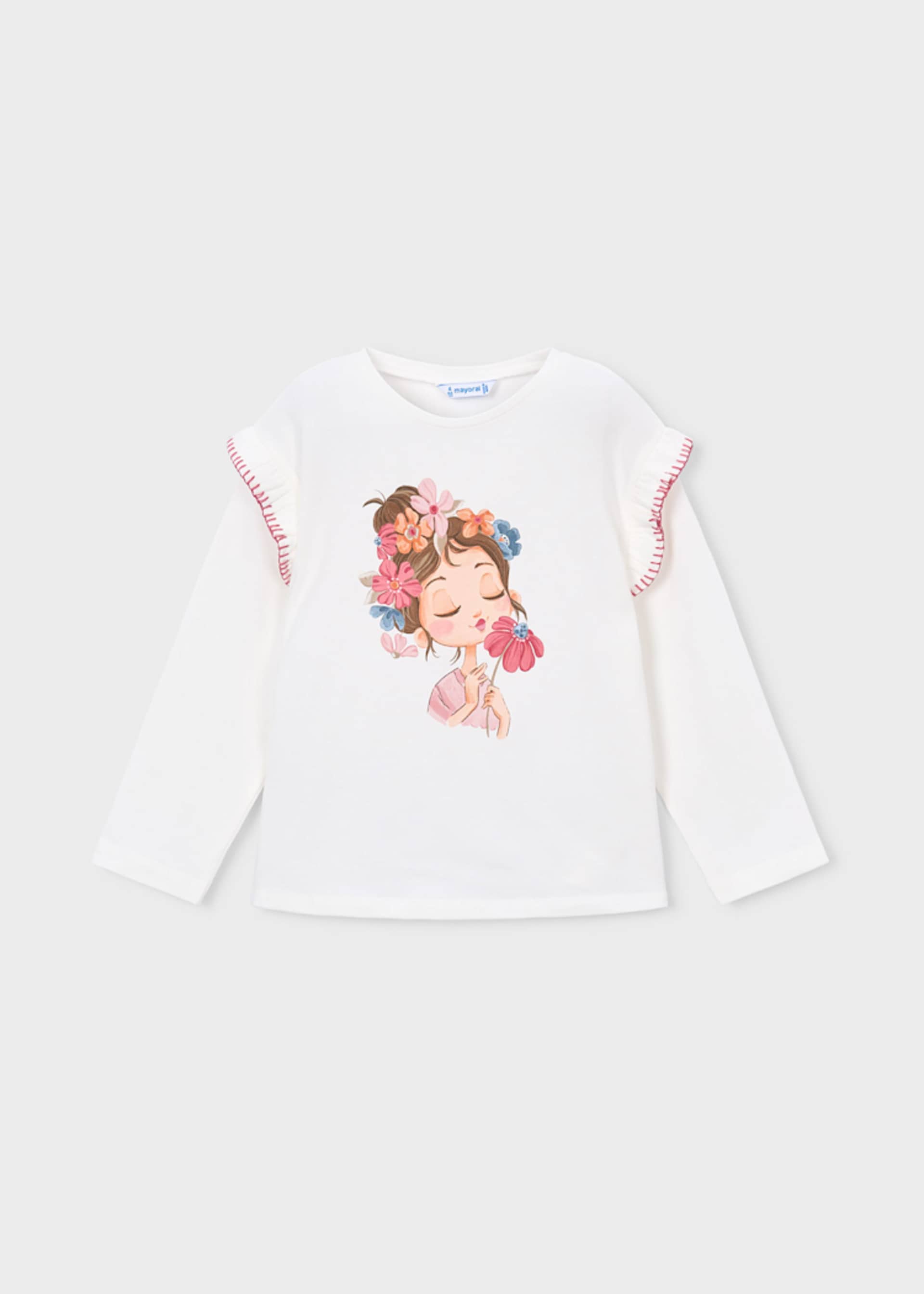 T-shirt à manches volantes fille
