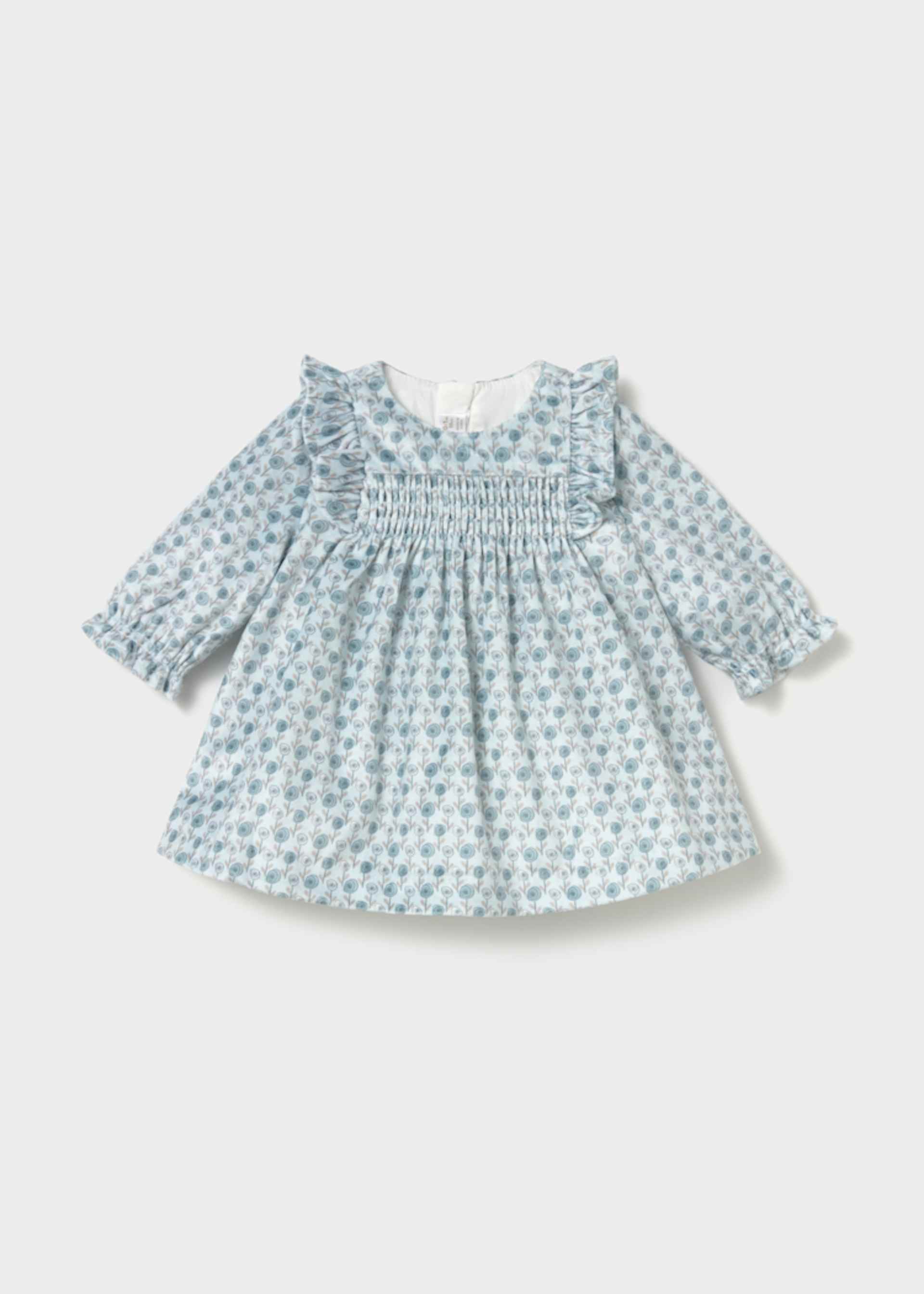 Newborn Velvet Print Dress Newborn Velvet Print Dress