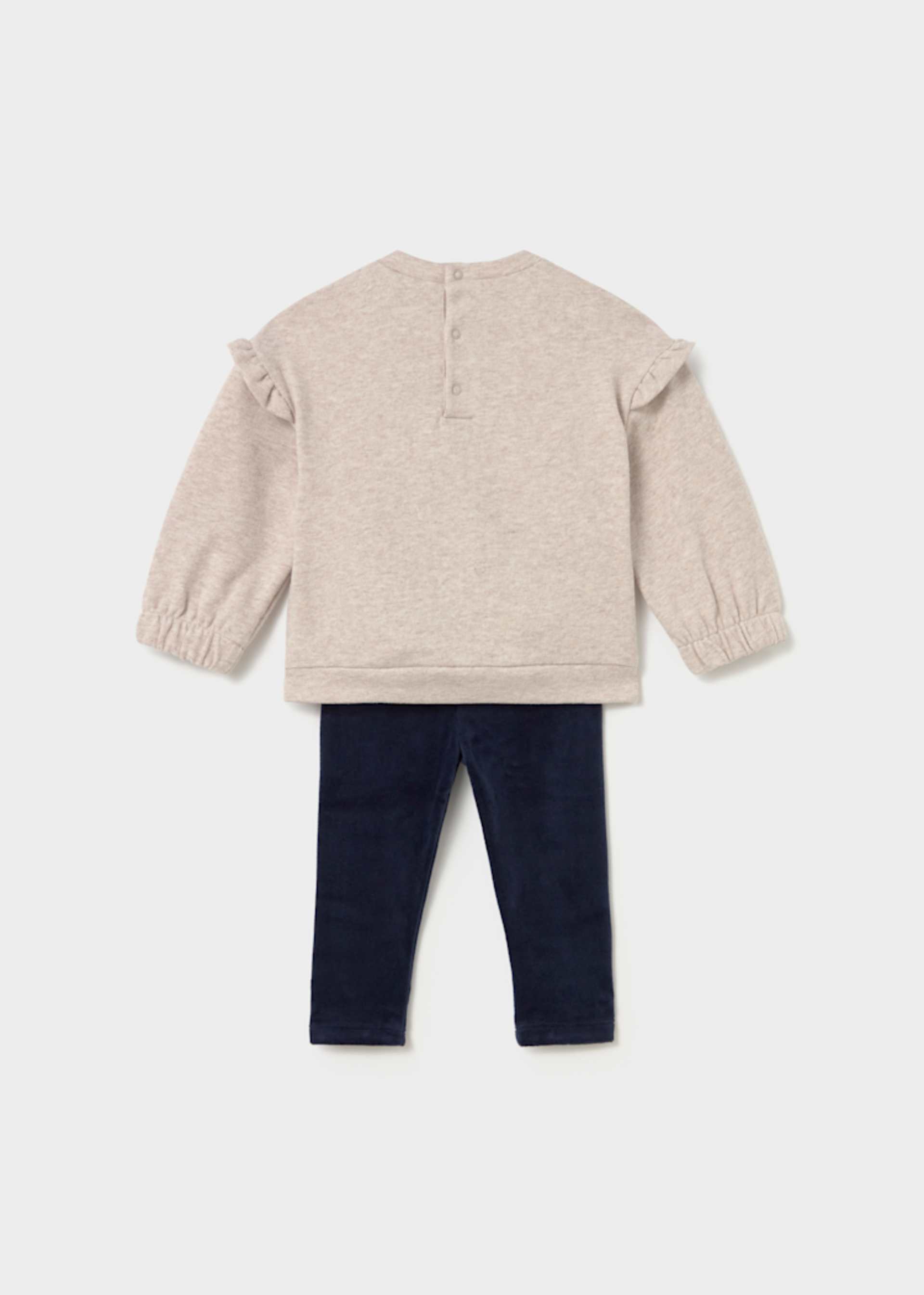 Baby velvet jumper and legging set