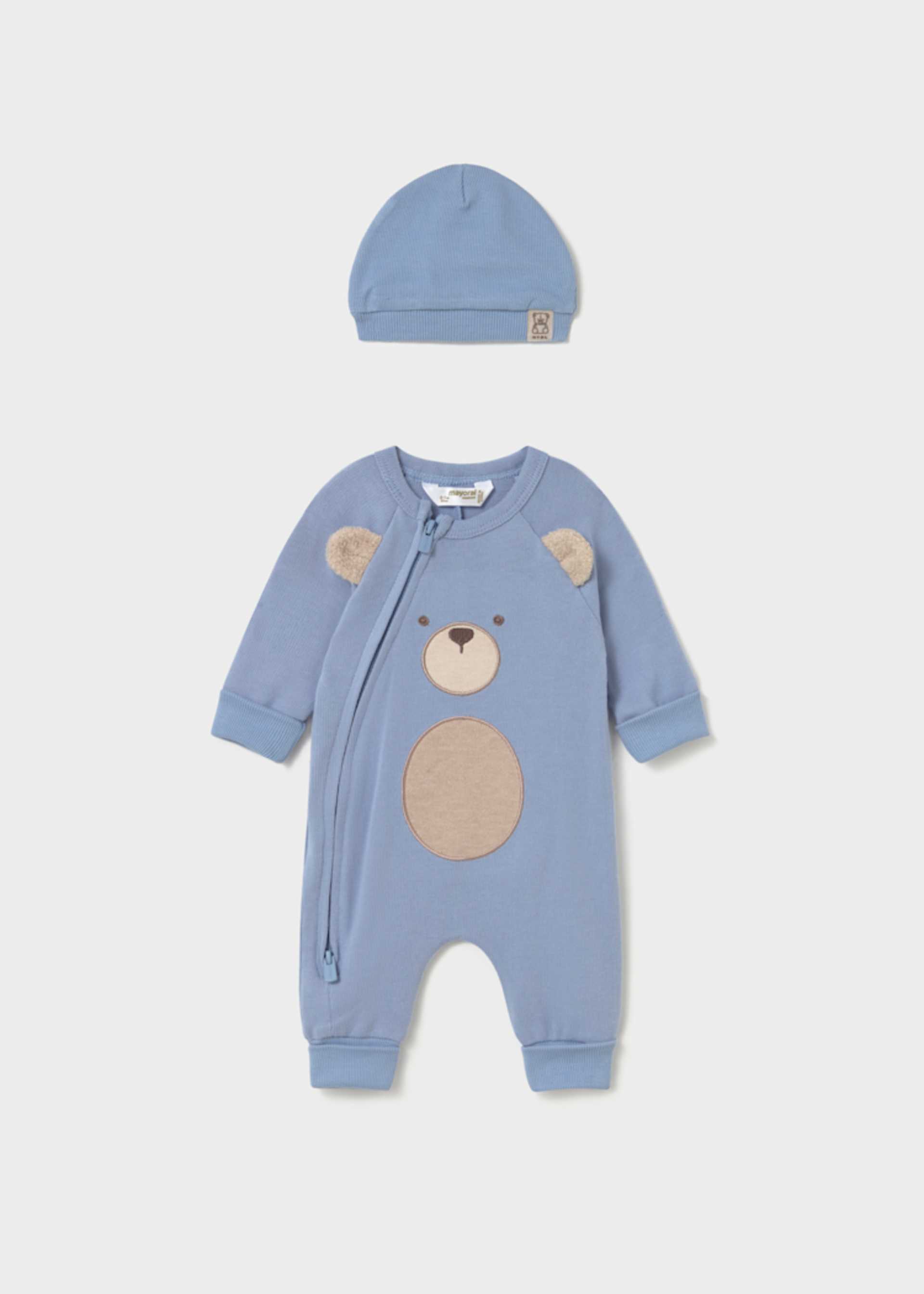 Newborn boy teddy bear babygrow with hat Newborn boy teddy bear babygrow with hat