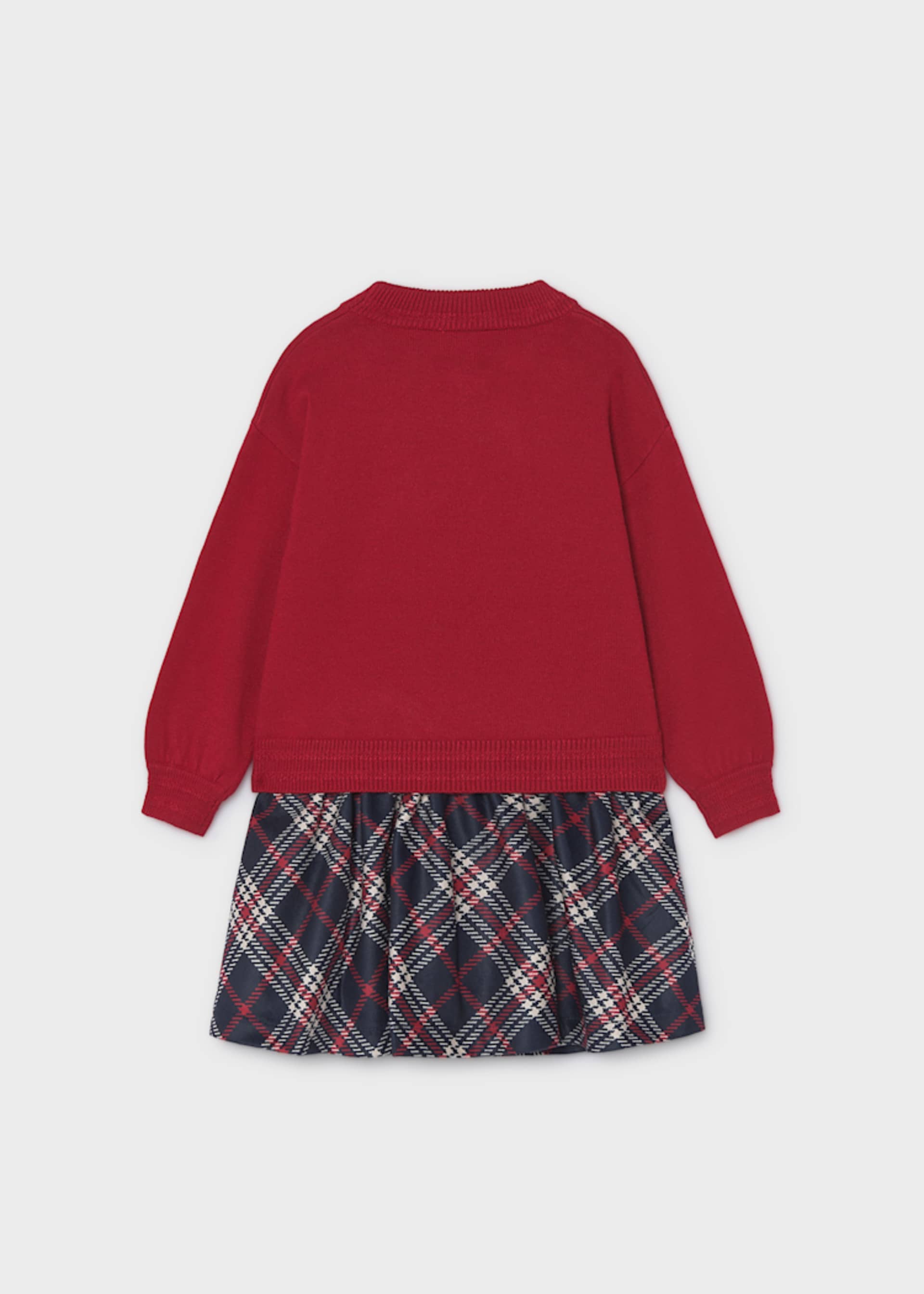 Girl combo knit dress