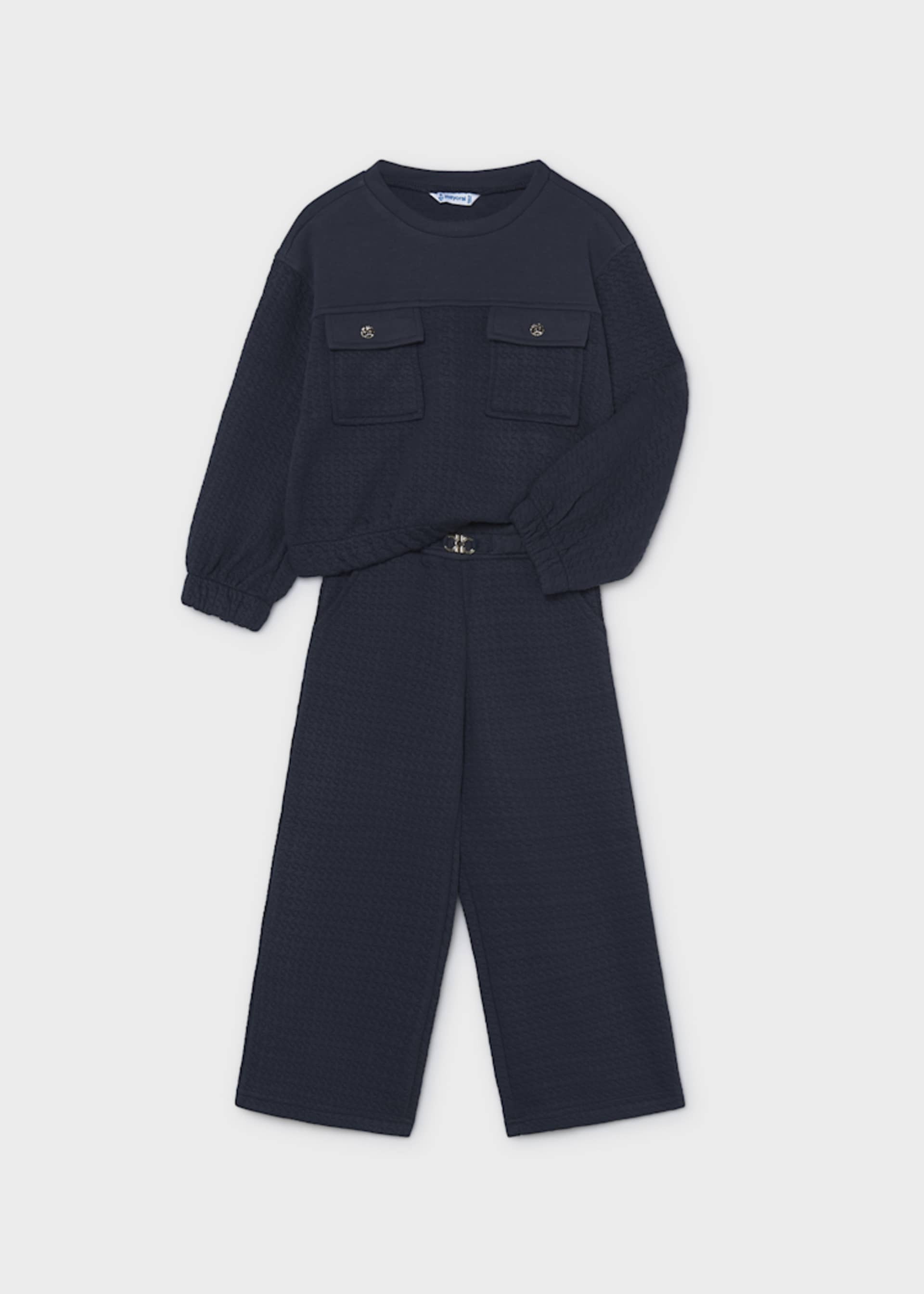 conjunto pants sudadera bolsillos y pantalón niña