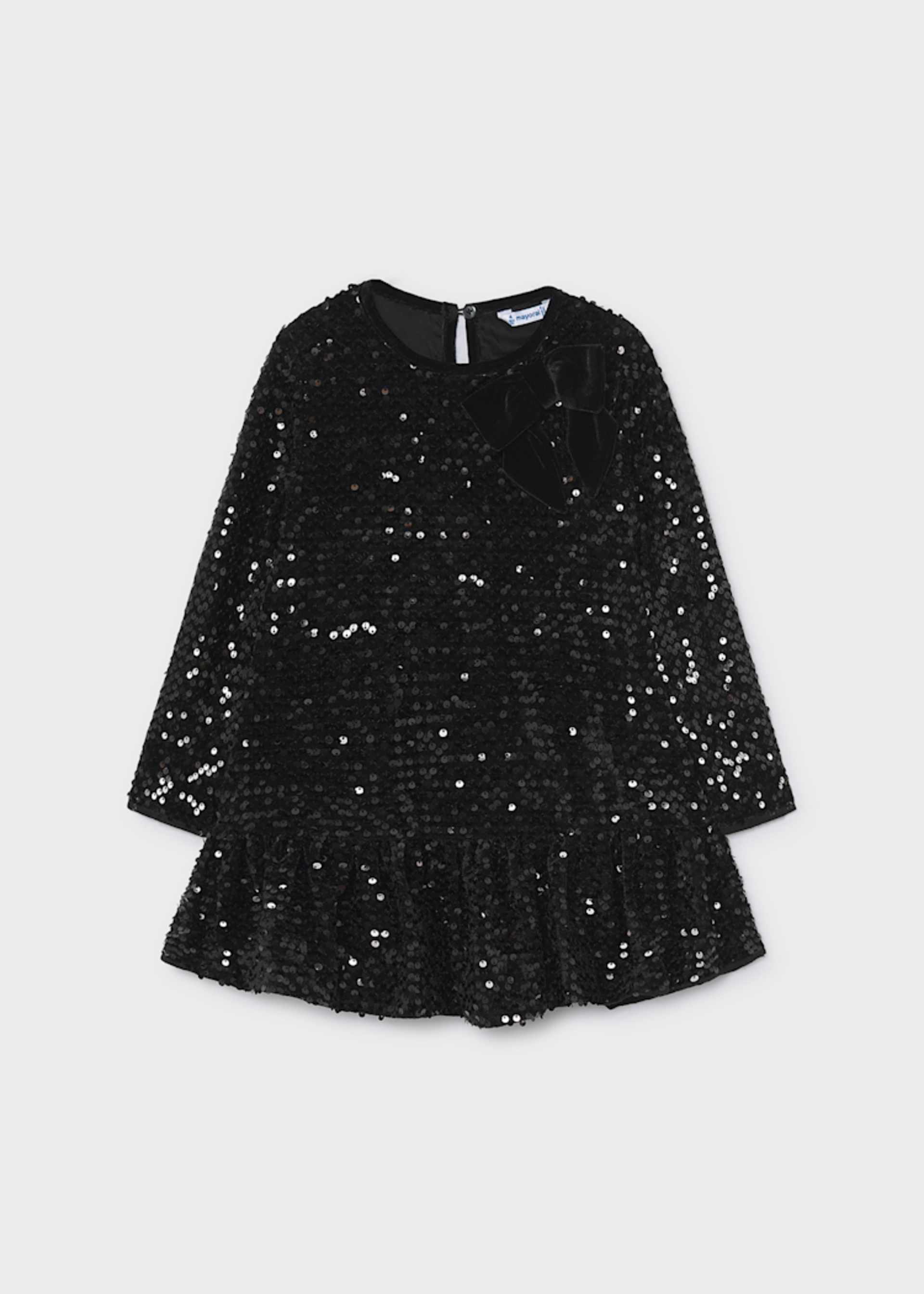 Samtkleid Pailleten Schleife Mädchen