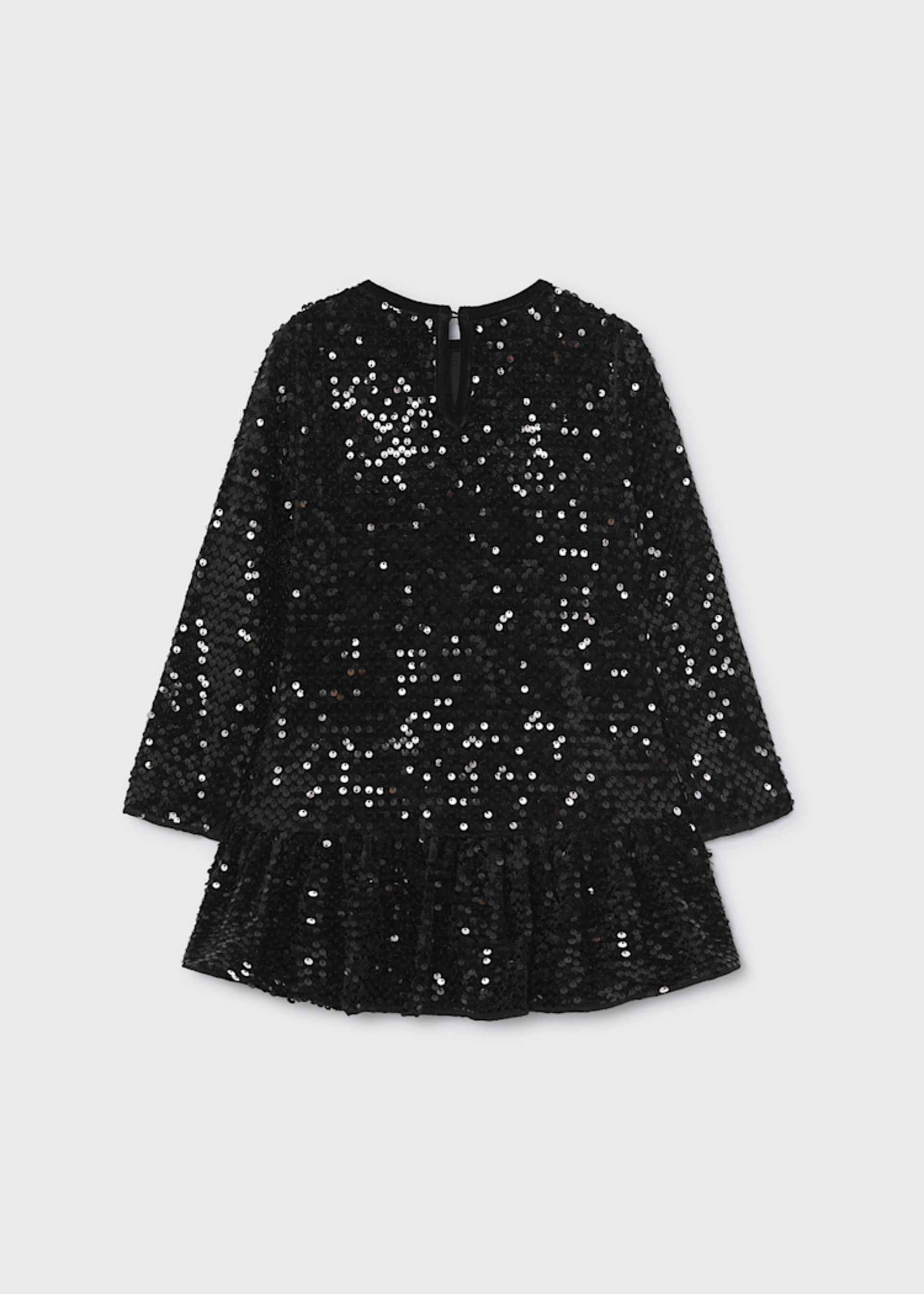 Robe en velours à paillettes avec nœud fille