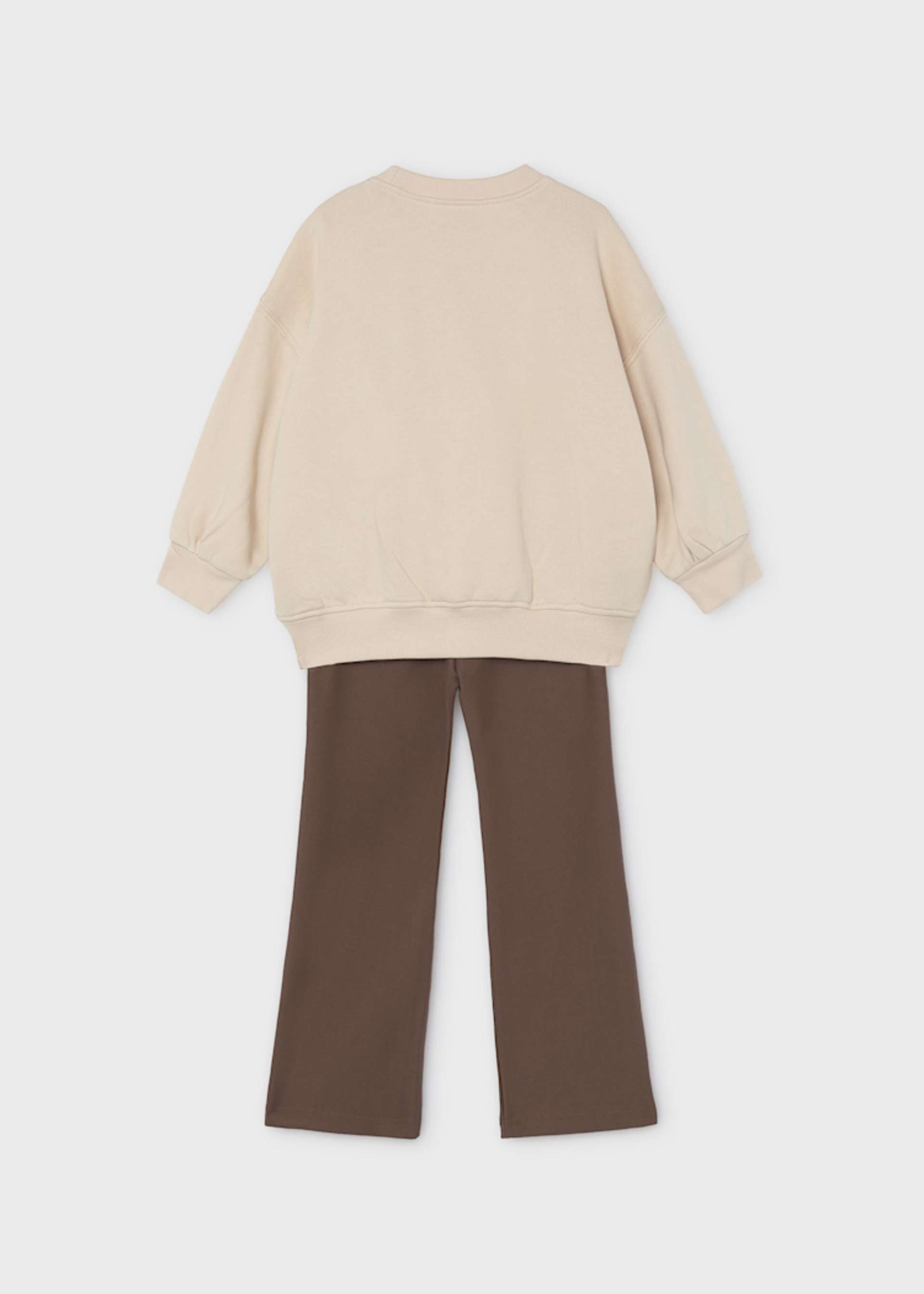 Girls' flare leggings and sweatshirt set