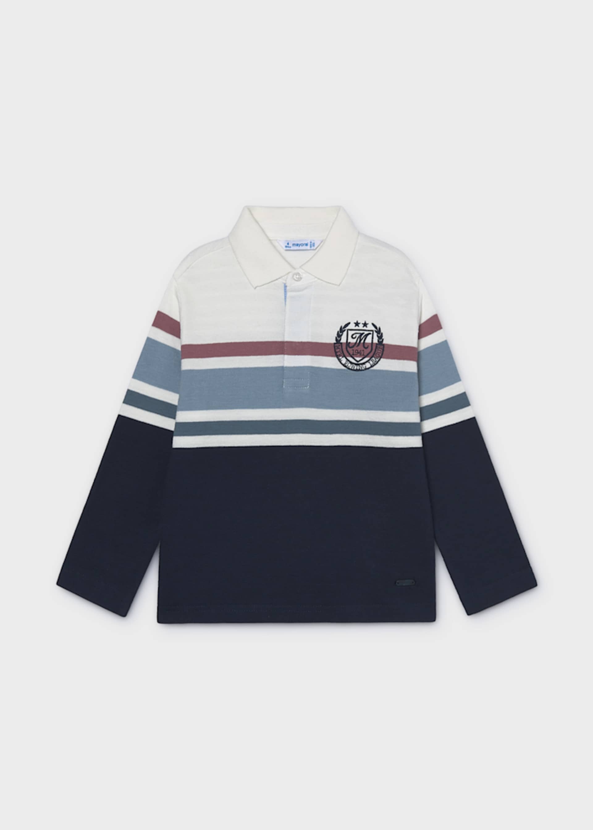 Boy striped polo top