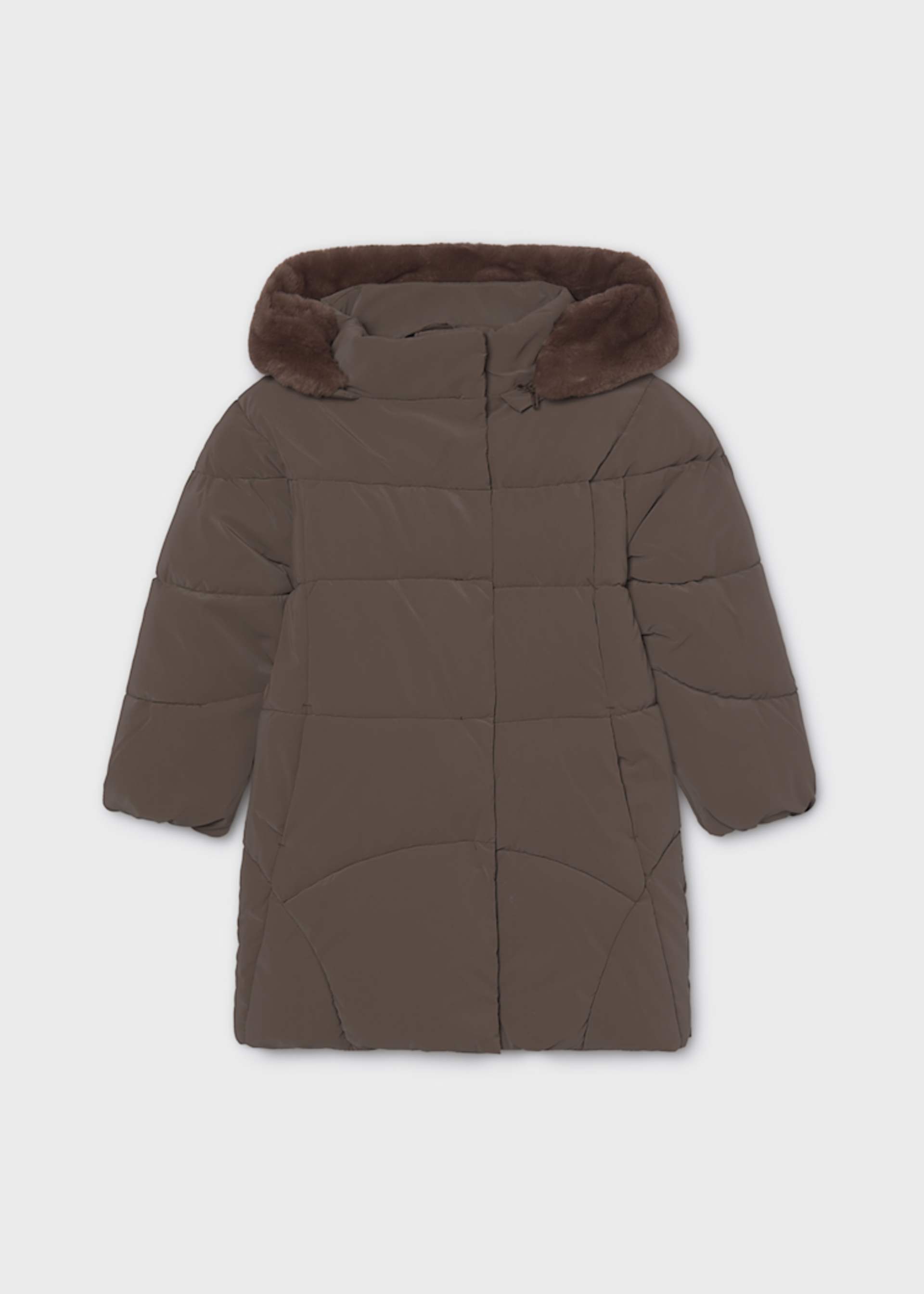 Long quilted coat for girls
