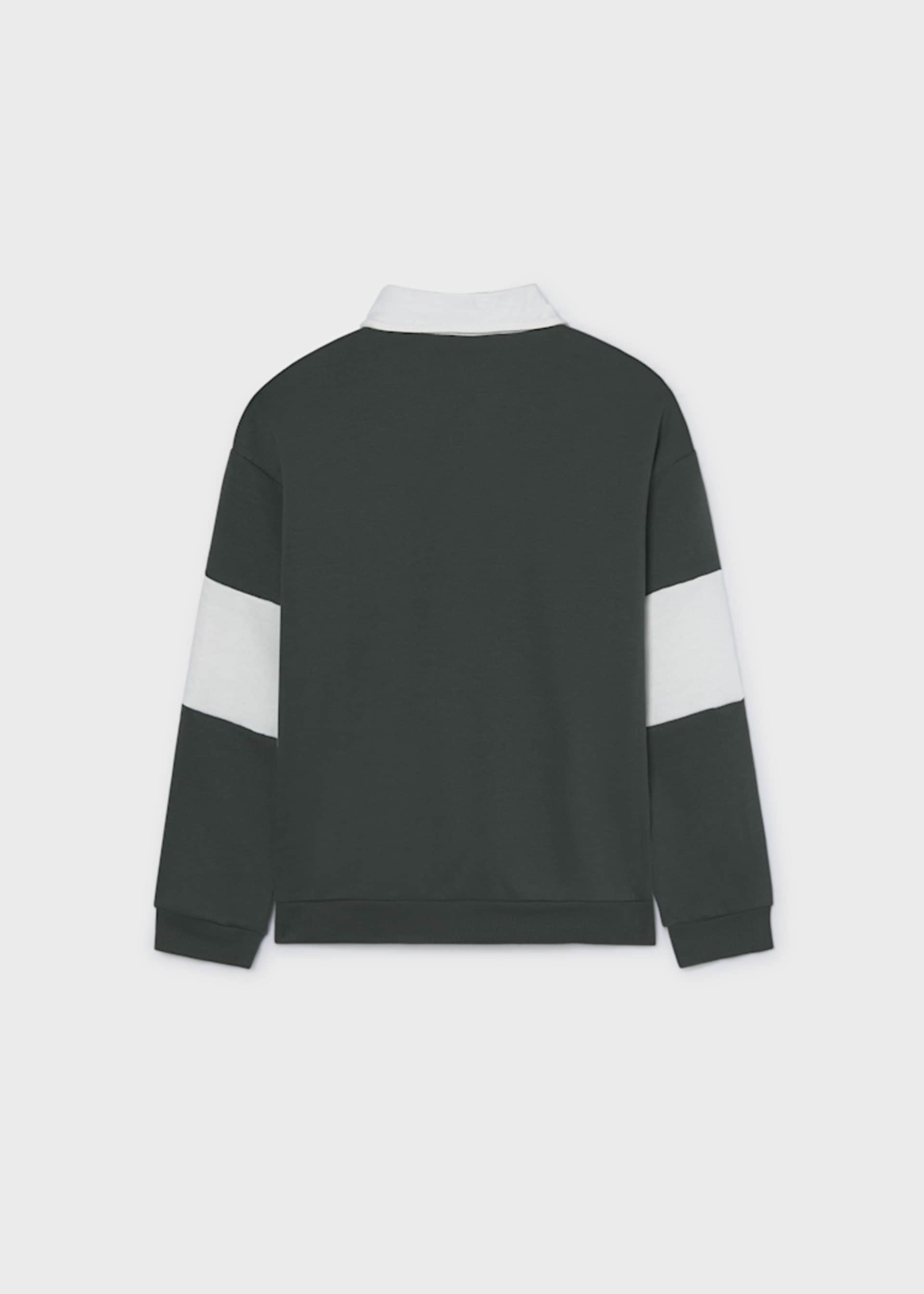 Sudadera cuello polo bordado chico Sudadera cuello polo bordado chico