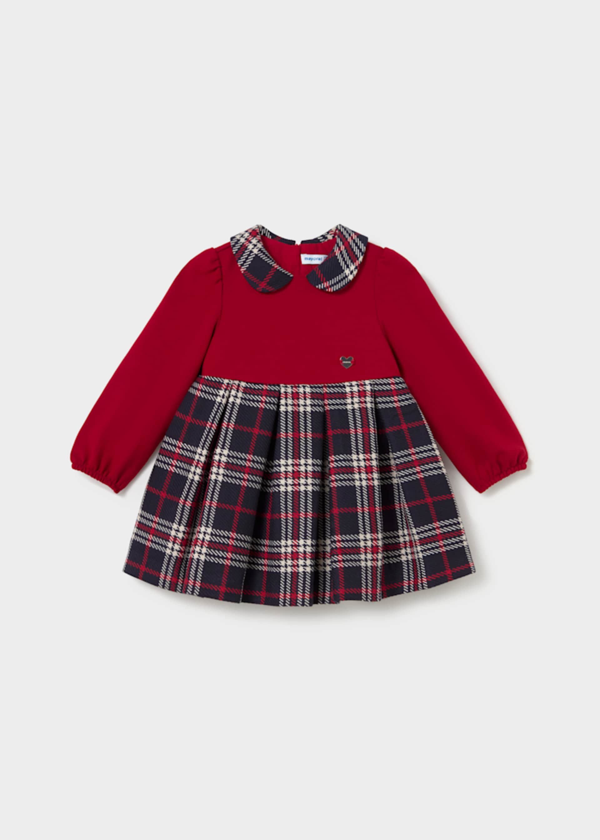 Vestido combinado cuadros bebé