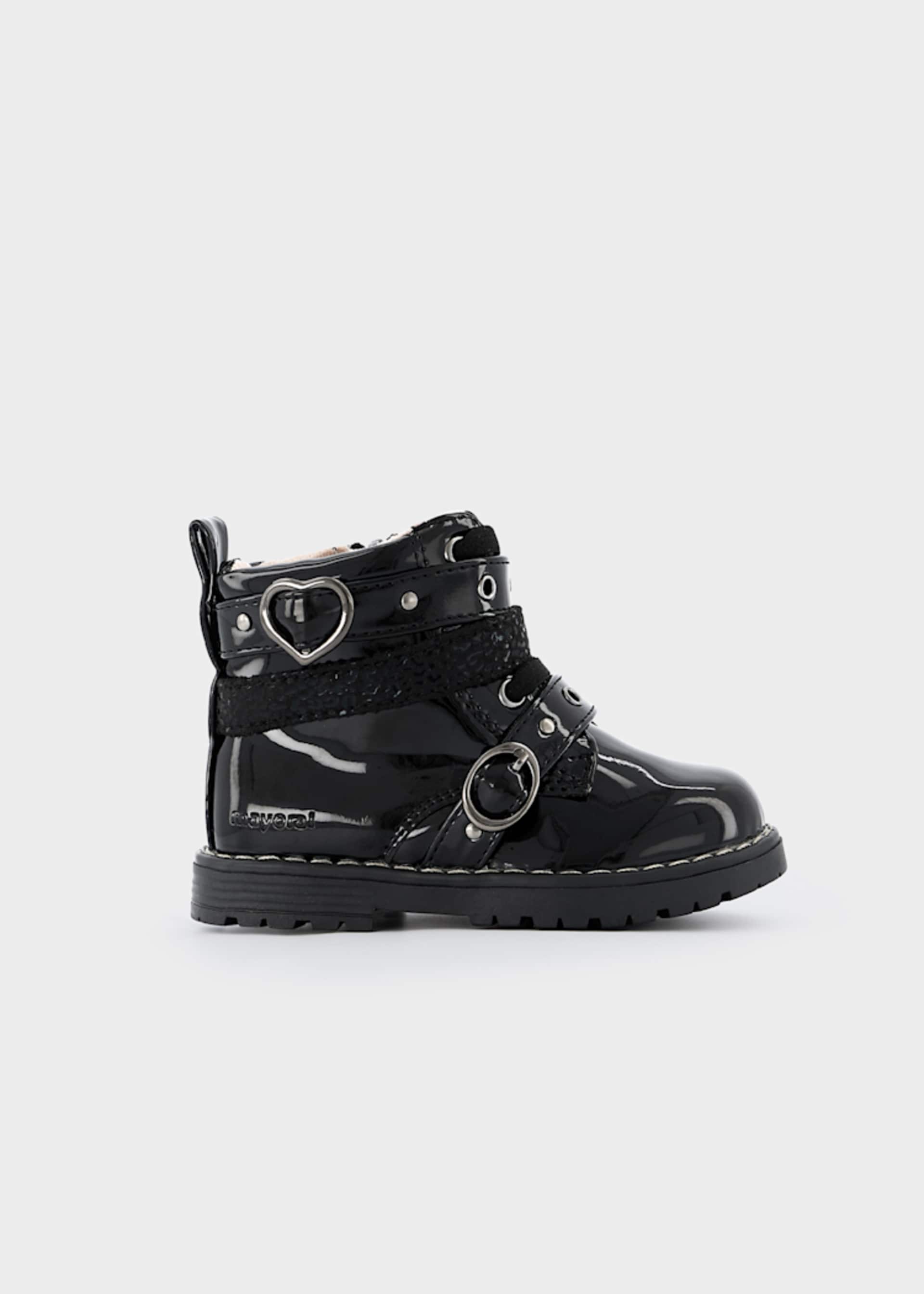 Baby patent leather biker boots Baby patent leather biker boots