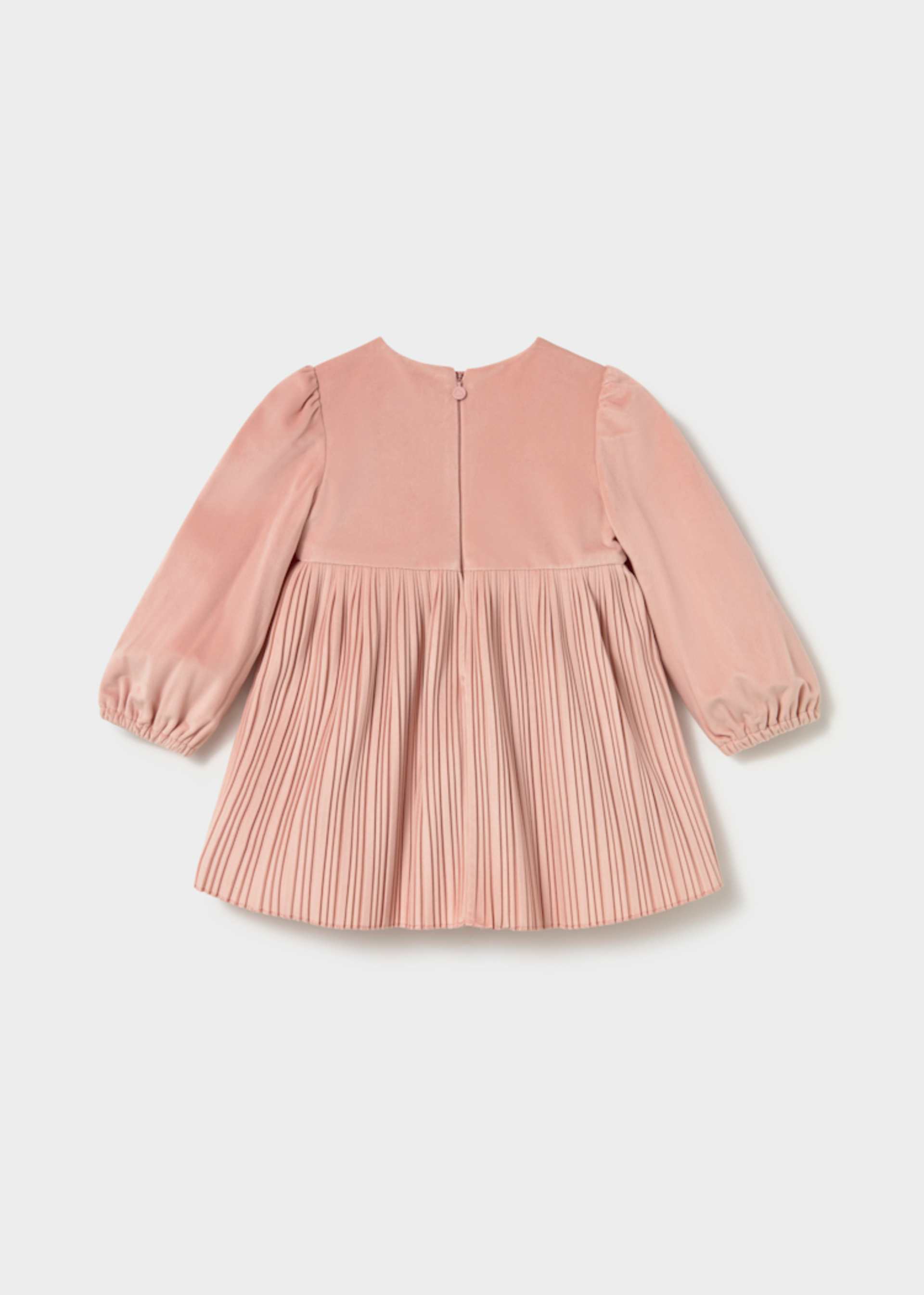 Vestido terciopelo plisado bebé
