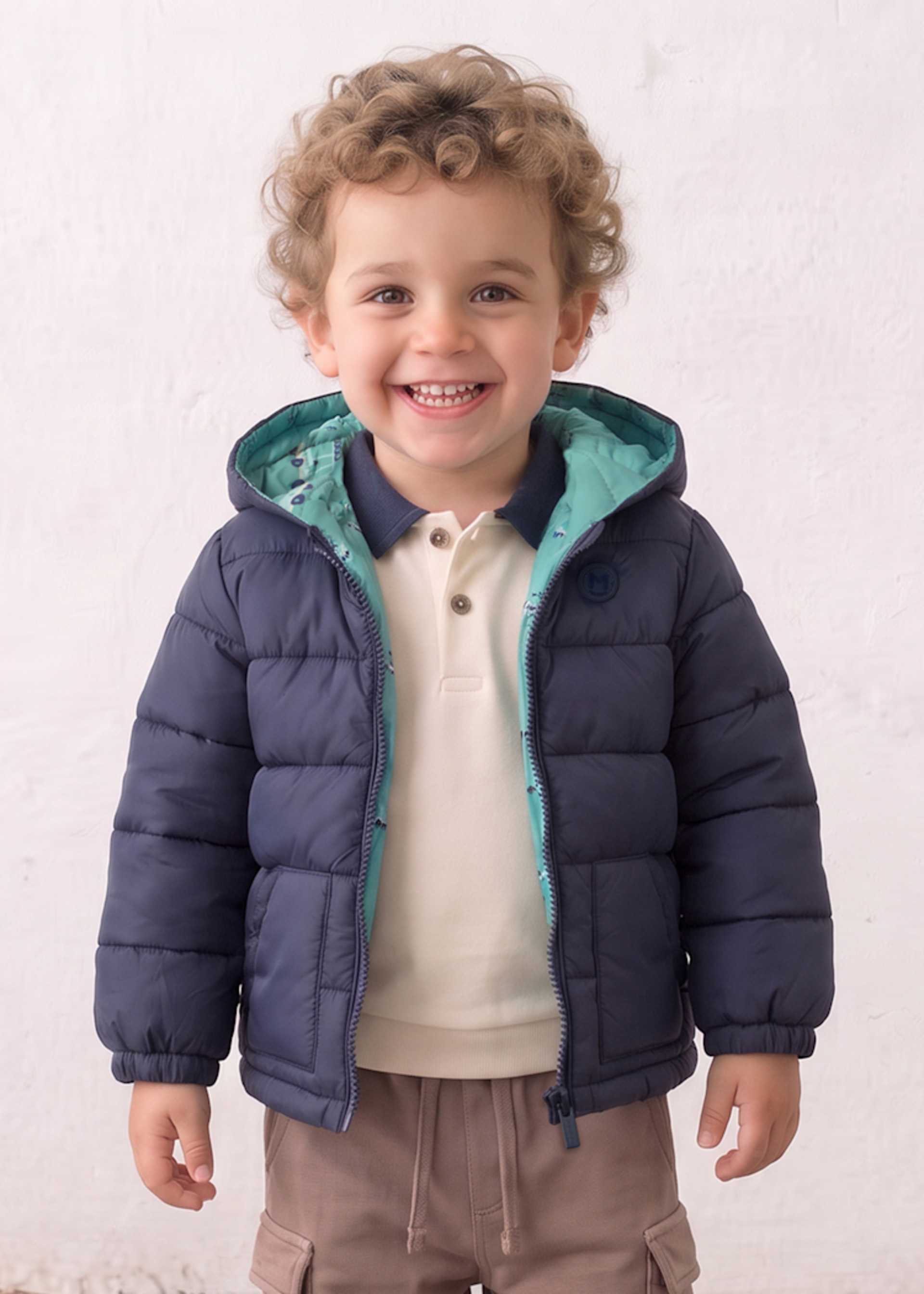 Reversible soft baby print jacket