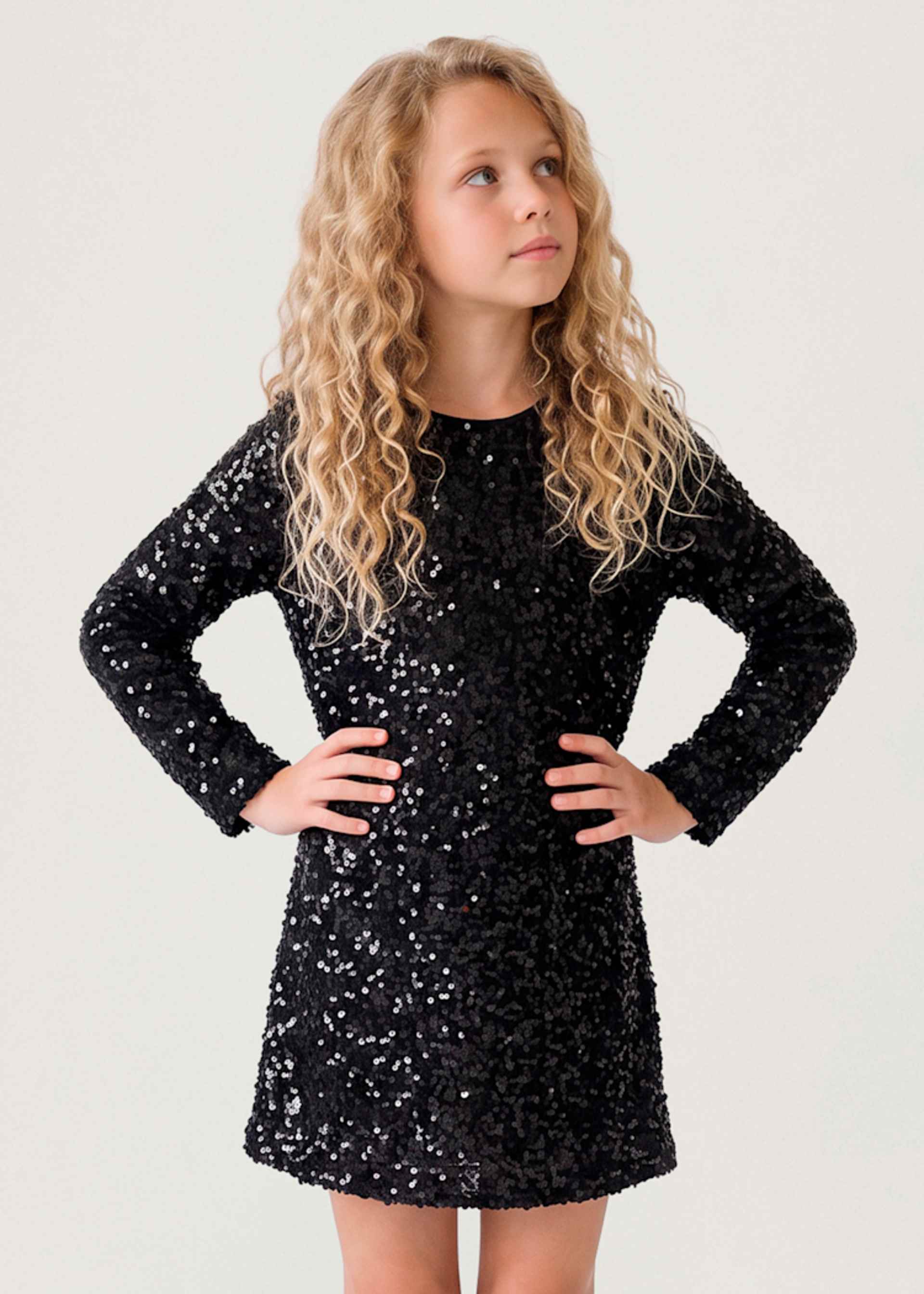 Girl Velvet Sequin Dress