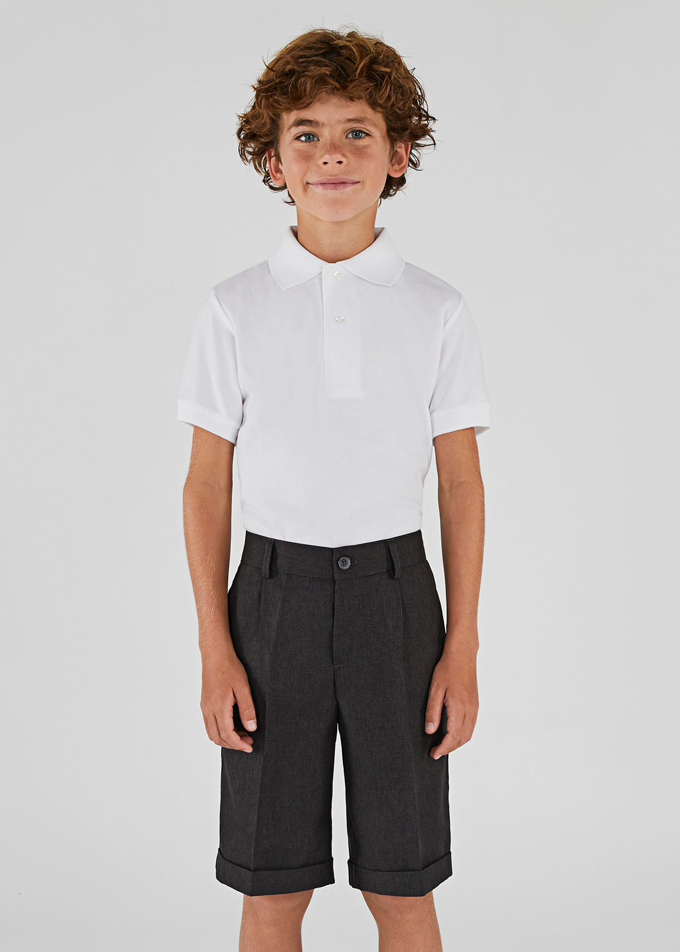 slim fit dress slacks Analogie Ponte Shorts Navy / 3