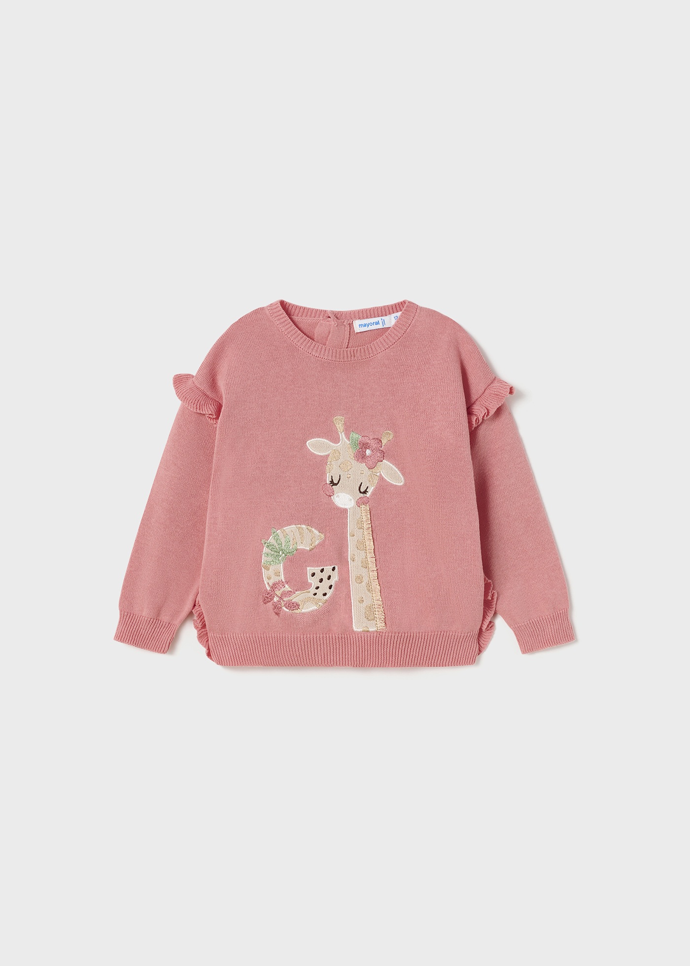 Mayoral Pink Jacquard Jumper