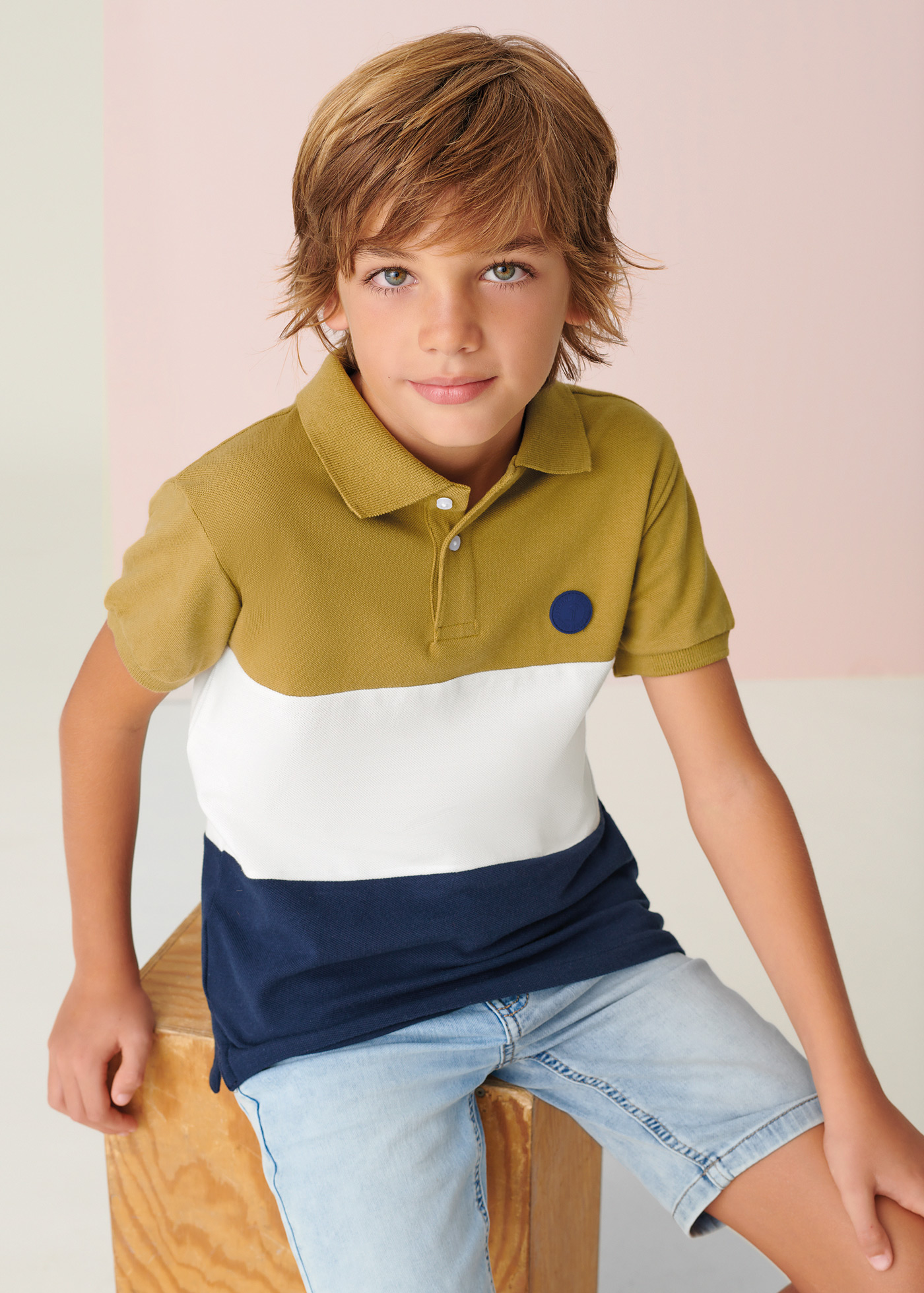 Cotton Printed Polo Shirt Boy Mayoral