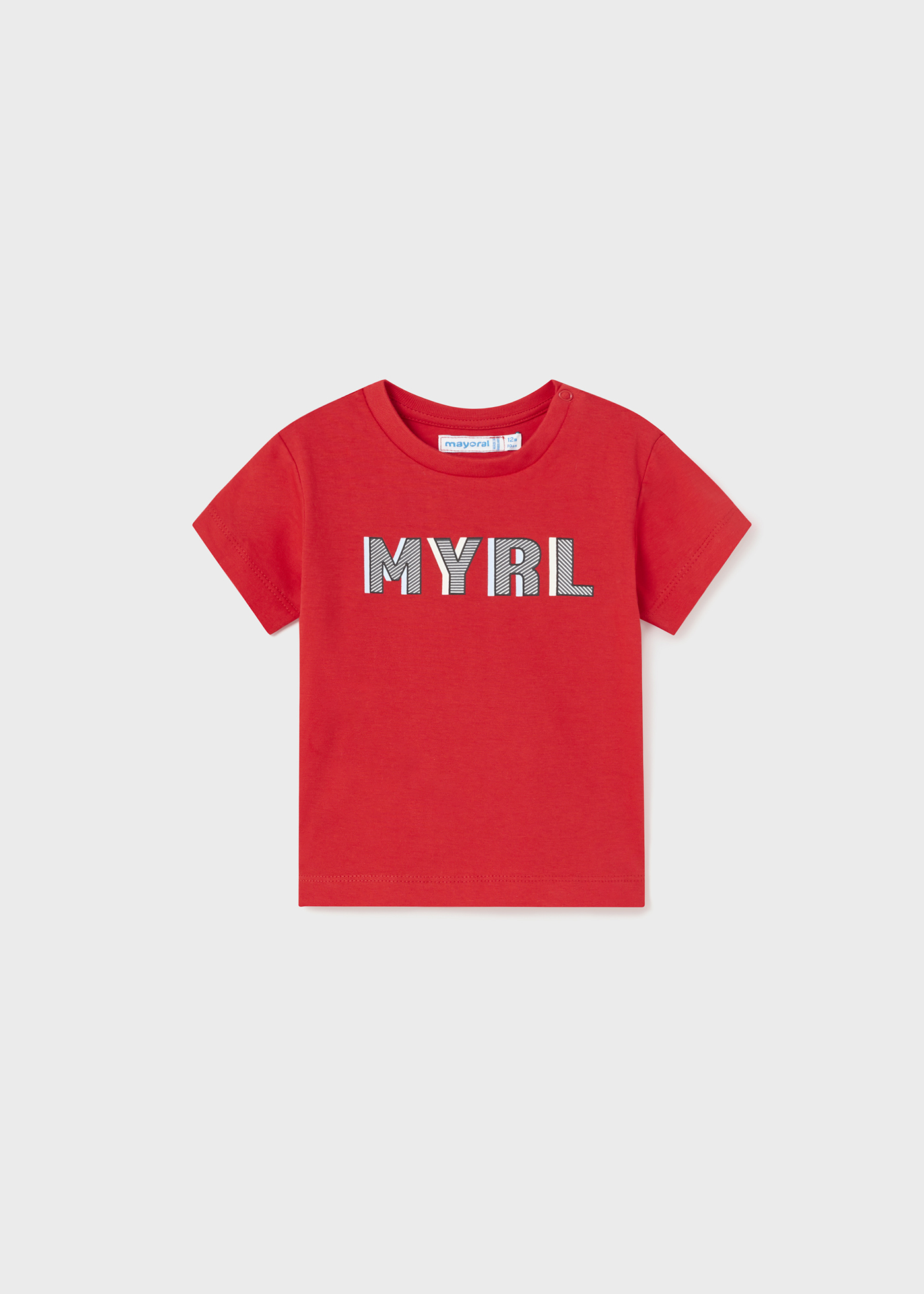 Camiseta básica corta bebé niño Rojo