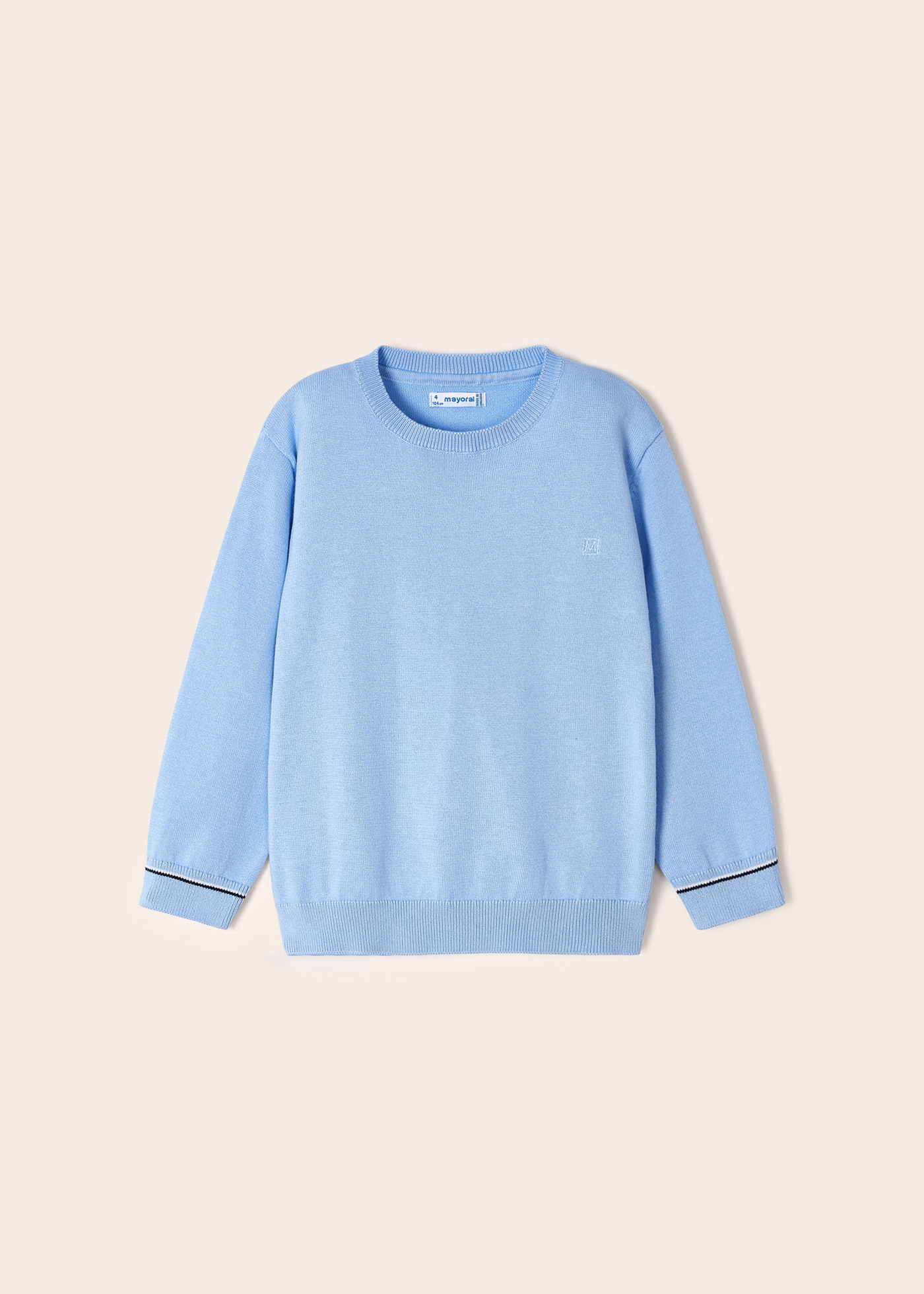 Sustainable cotton round neck jumper boy | Mayoral