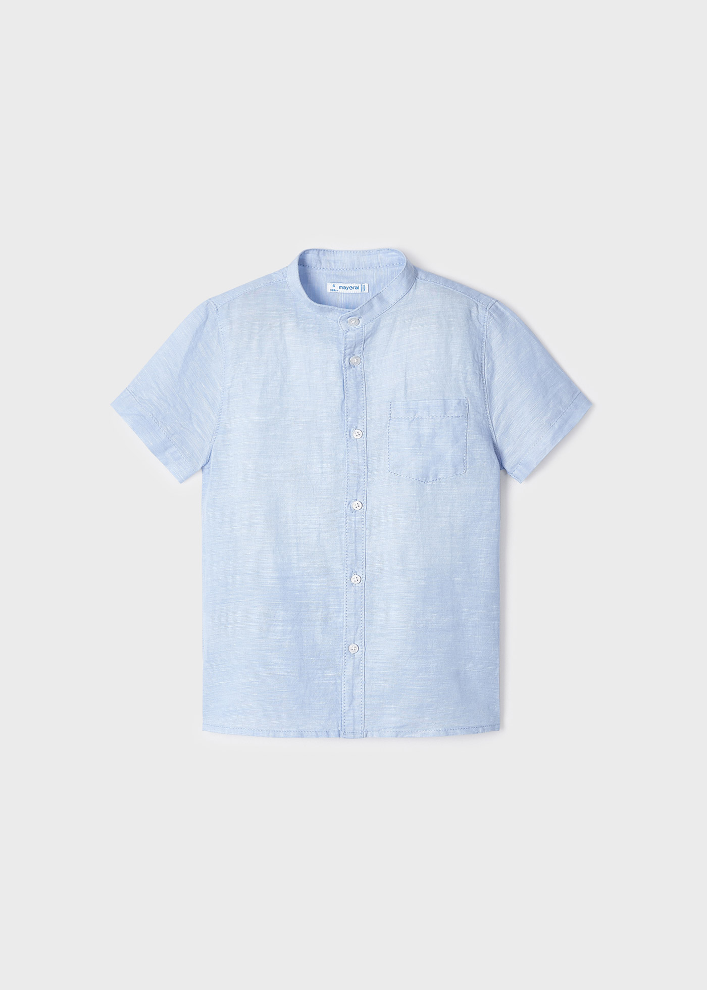 Mandarin Collar Short Sleeve Shirt Boy | Mayoral