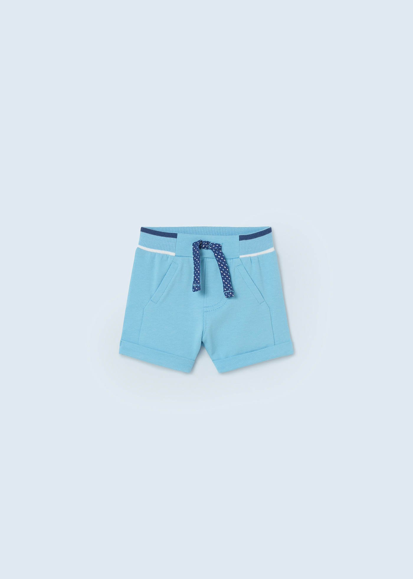 Mayoral Conjunto Pantalón Corto Fajín Para Bebé Niño – Talla 12 Meses, Color Laguna, Colección Primavera-verano