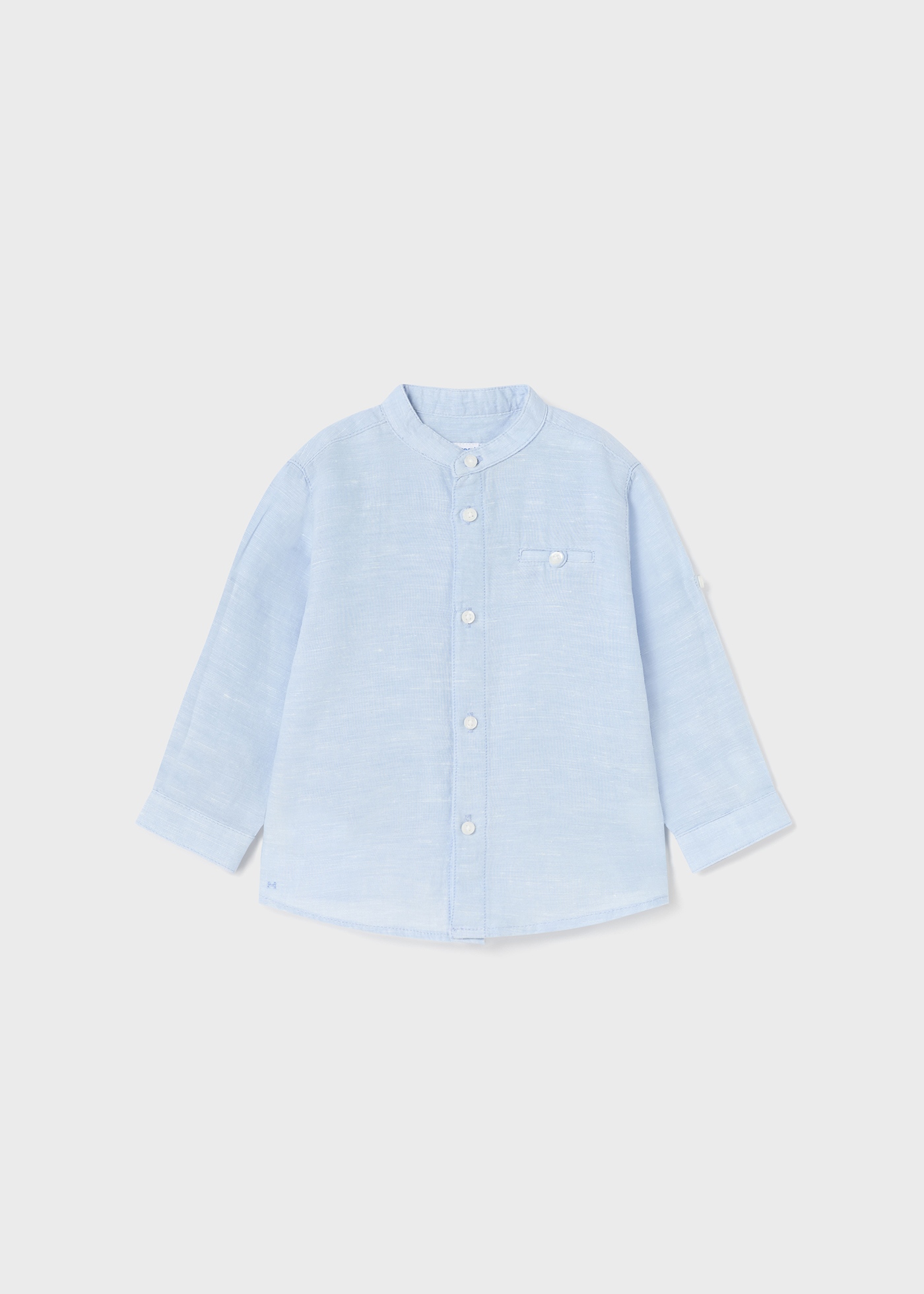 Babyhug Cotton Woven Half Sleeves Mandarin Collar Kurta Stripe Shirt - Navy Blue main image 1