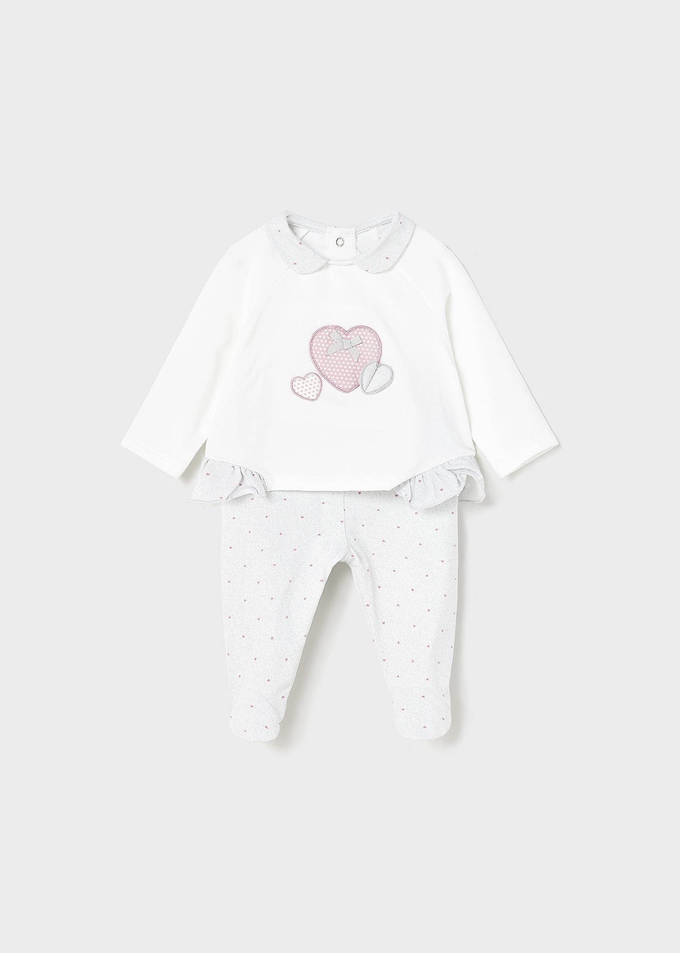 Tri pack body intimo neonata mezza manica Pastello BY3432T-R 6 m