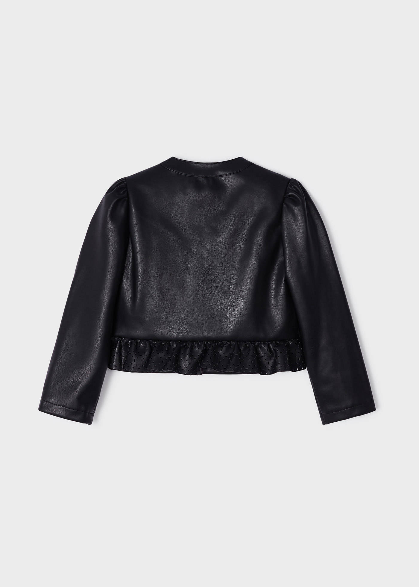 Frill leather jacket zara sale