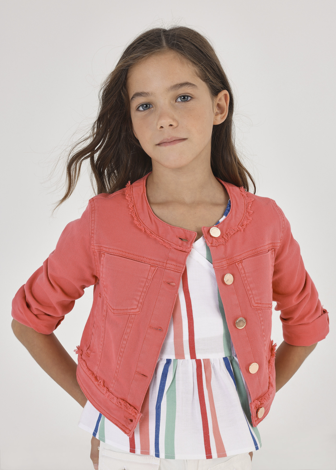 Sustainable cotton jacket girl | Mayoral