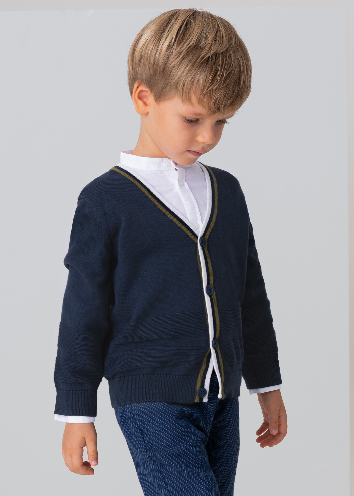 Pretty Originals - Boys Navy Cardigan main image 1