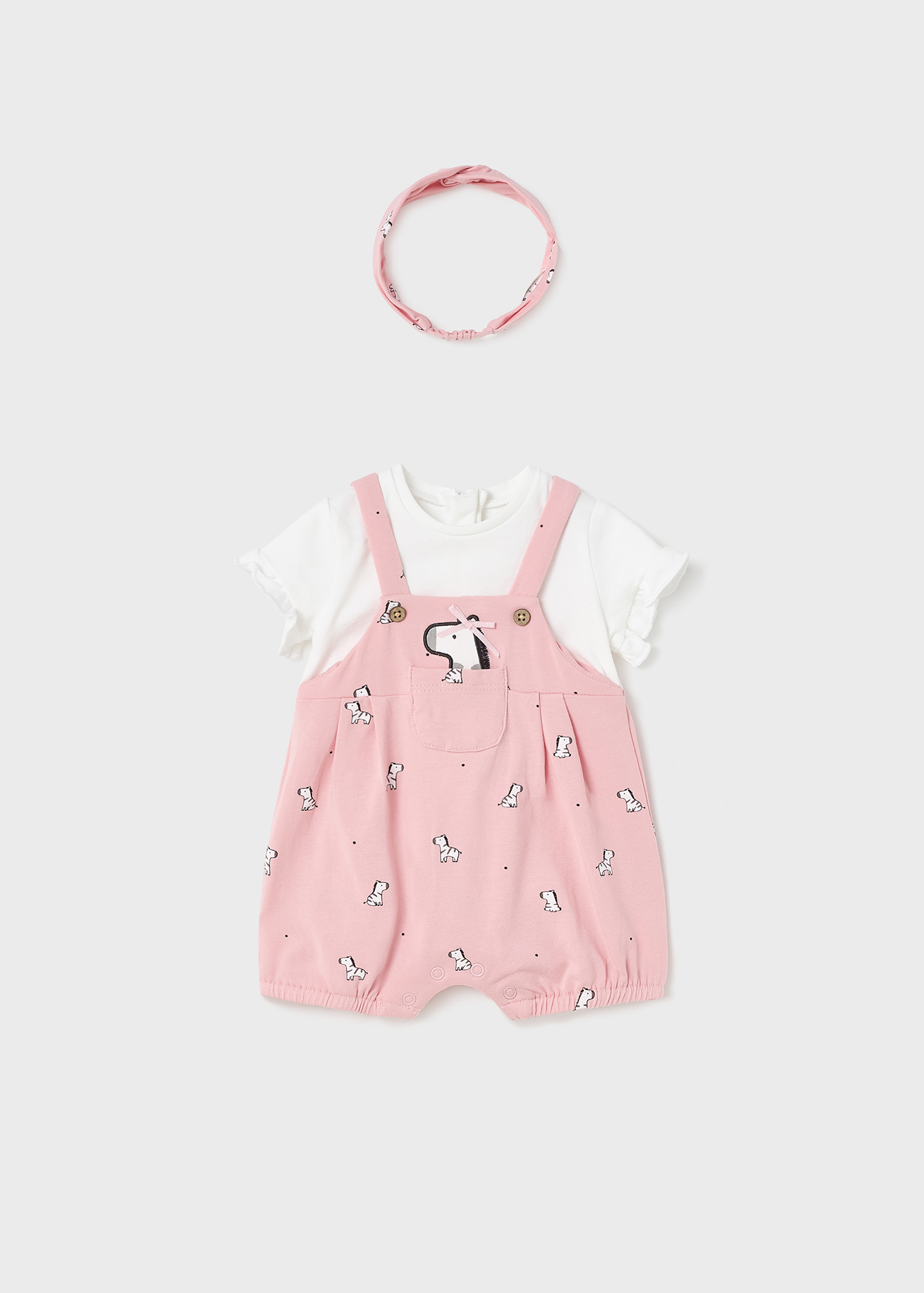 Romper with Headband Sustainable Cotton Newborn Mayoral