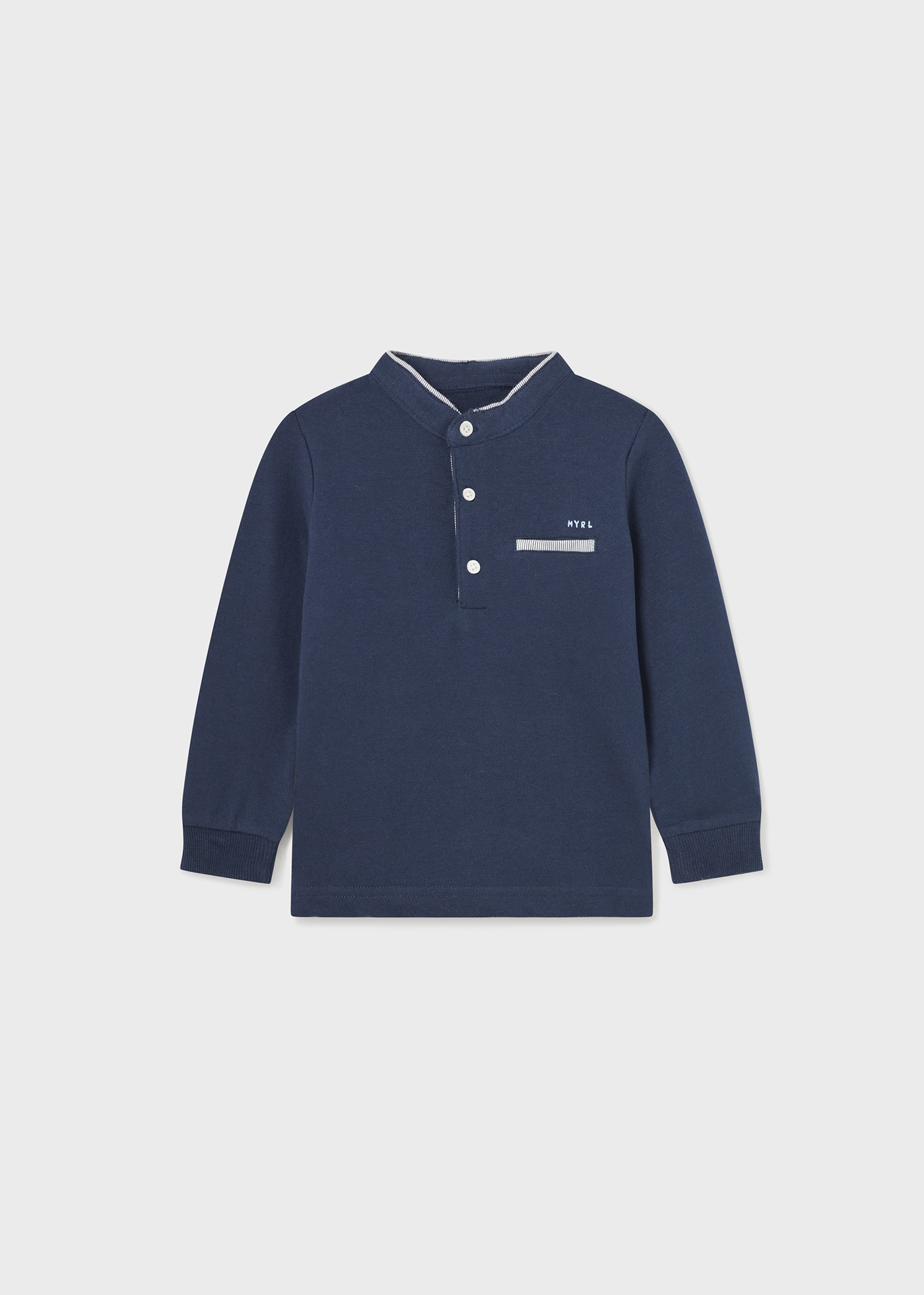 Mandarin collar long sleeve Polo shirt baby | Mayoral