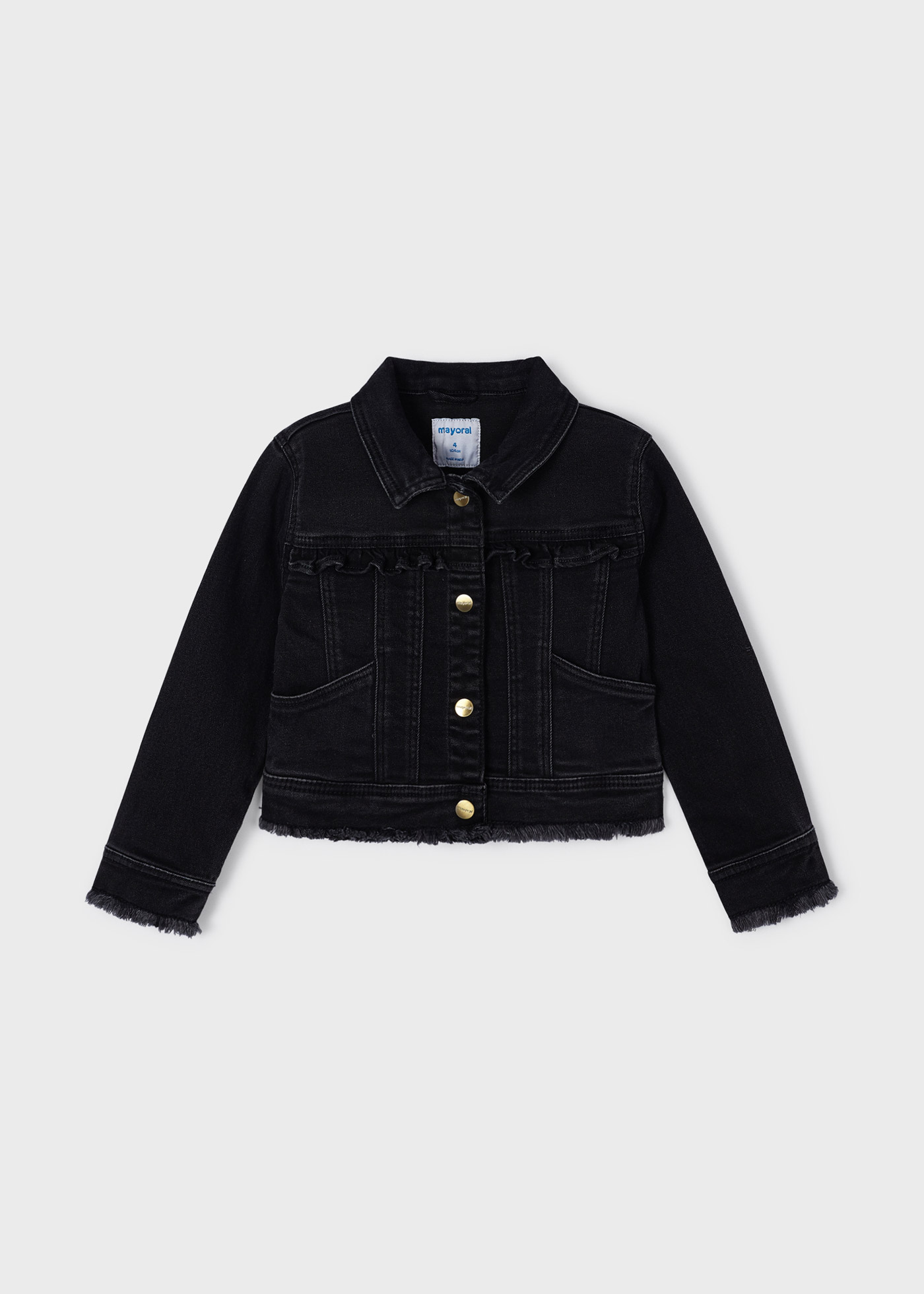 Ruffle Denim Jacket Girl Mayoral