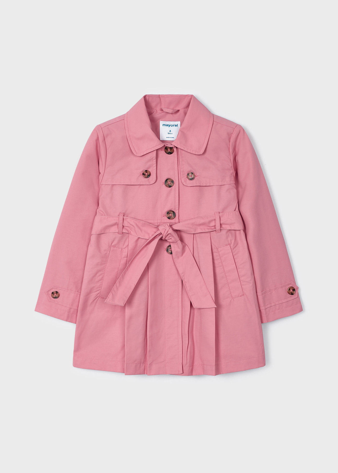 Girls pink clearance trench coat